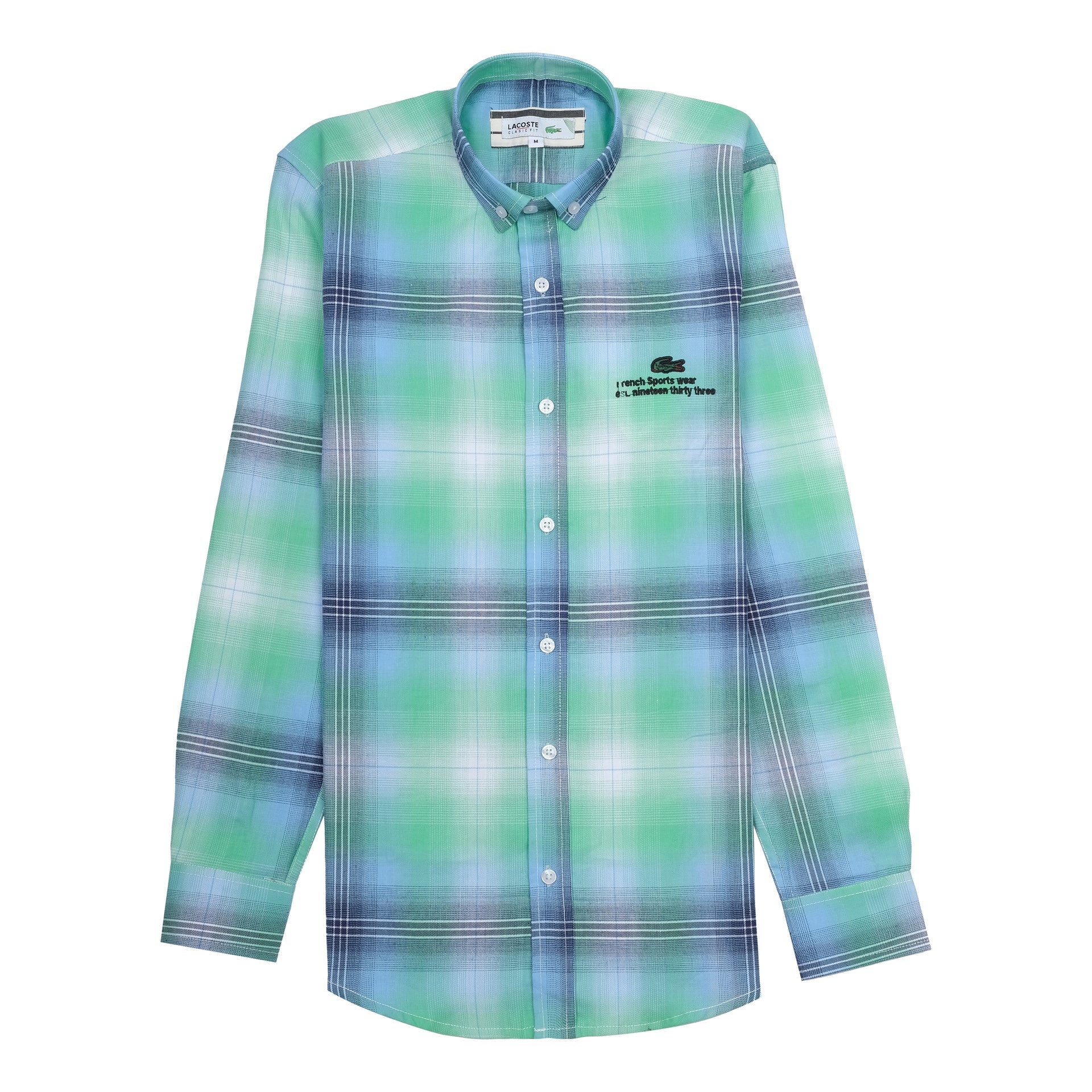 LACOSTE Emerald Tide Slim Fit Long Sleeve Button-Up Shirt