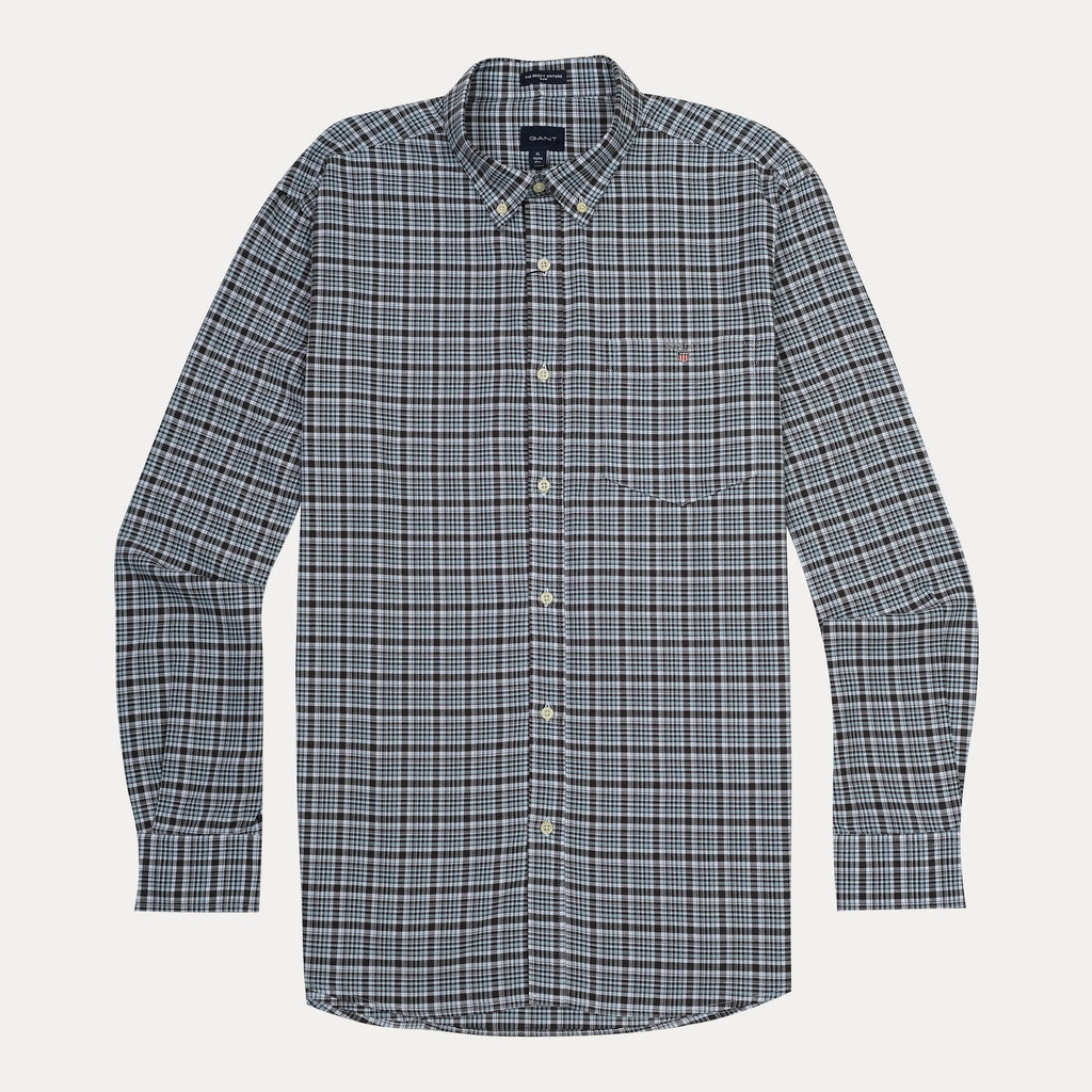 GANT Dusk Charcoal Slim Fit Long Sleeve Oxford Shirt