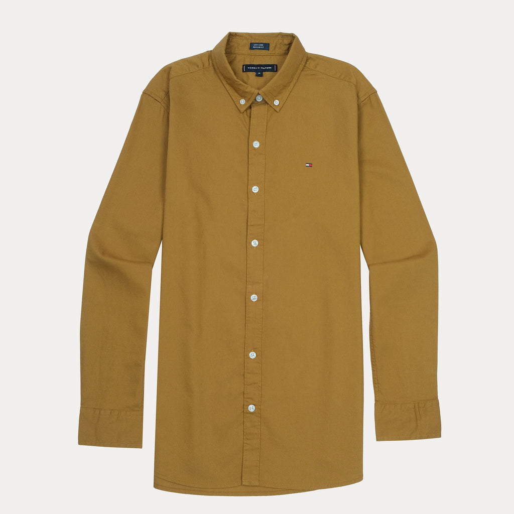 TOMMY HILFIGER Rusted Ember Tailored Fit Long Sleeve Button-Up Shirt