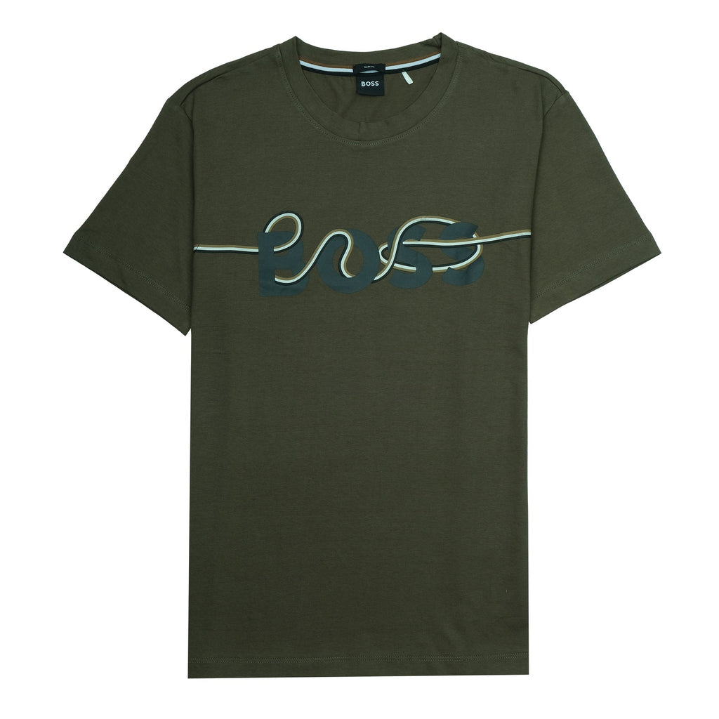 BOSS Enchanted Pine Contemporary Fit Graphic Logo Tee