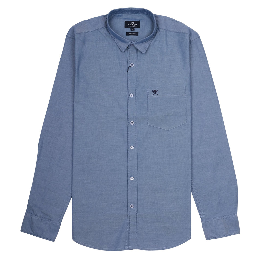 HACKETT LONDON Serene Sky Slim Fit Long Sleeve Shirt