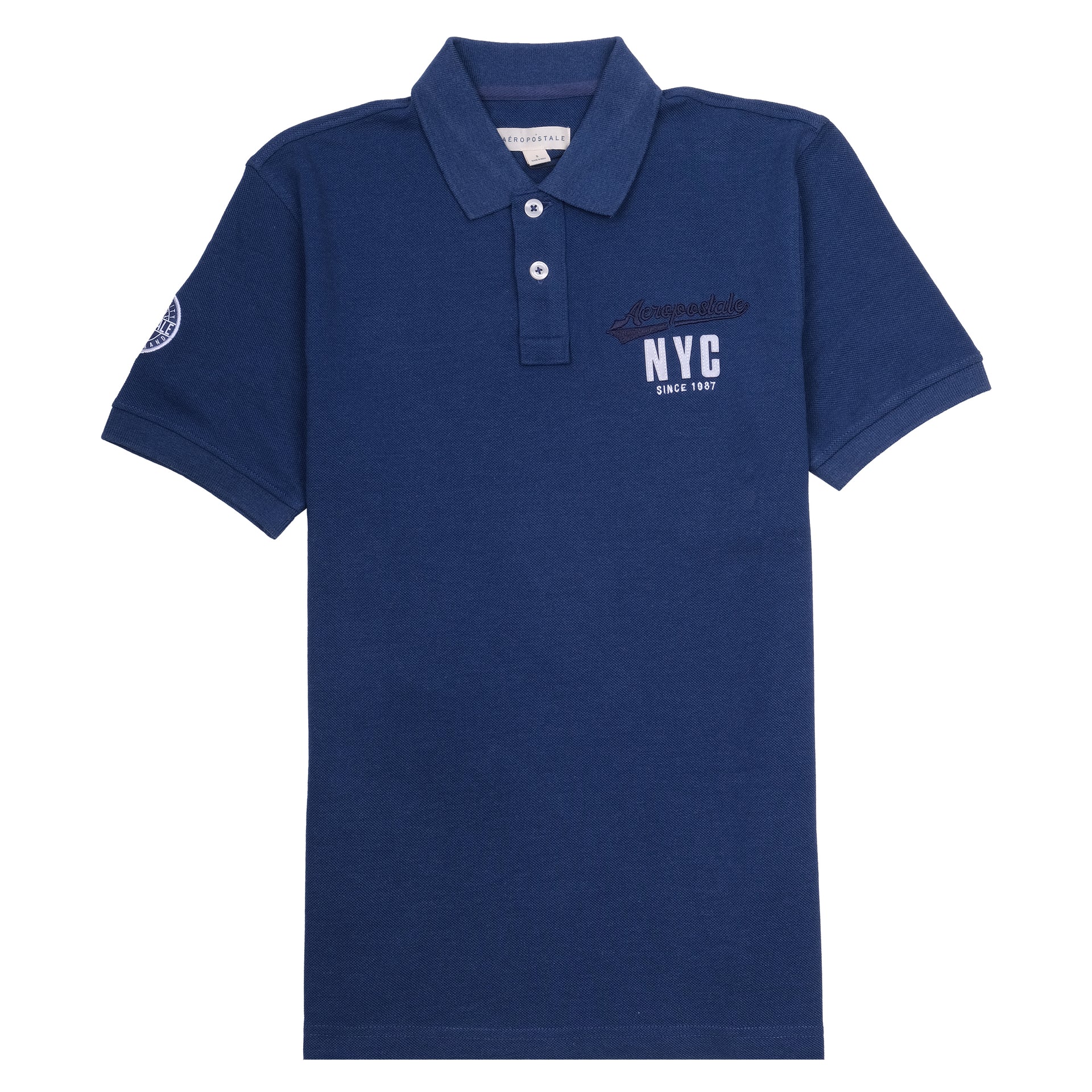 AEROPOSTALE Oceanic Blue Classic Fit Polo Shirt