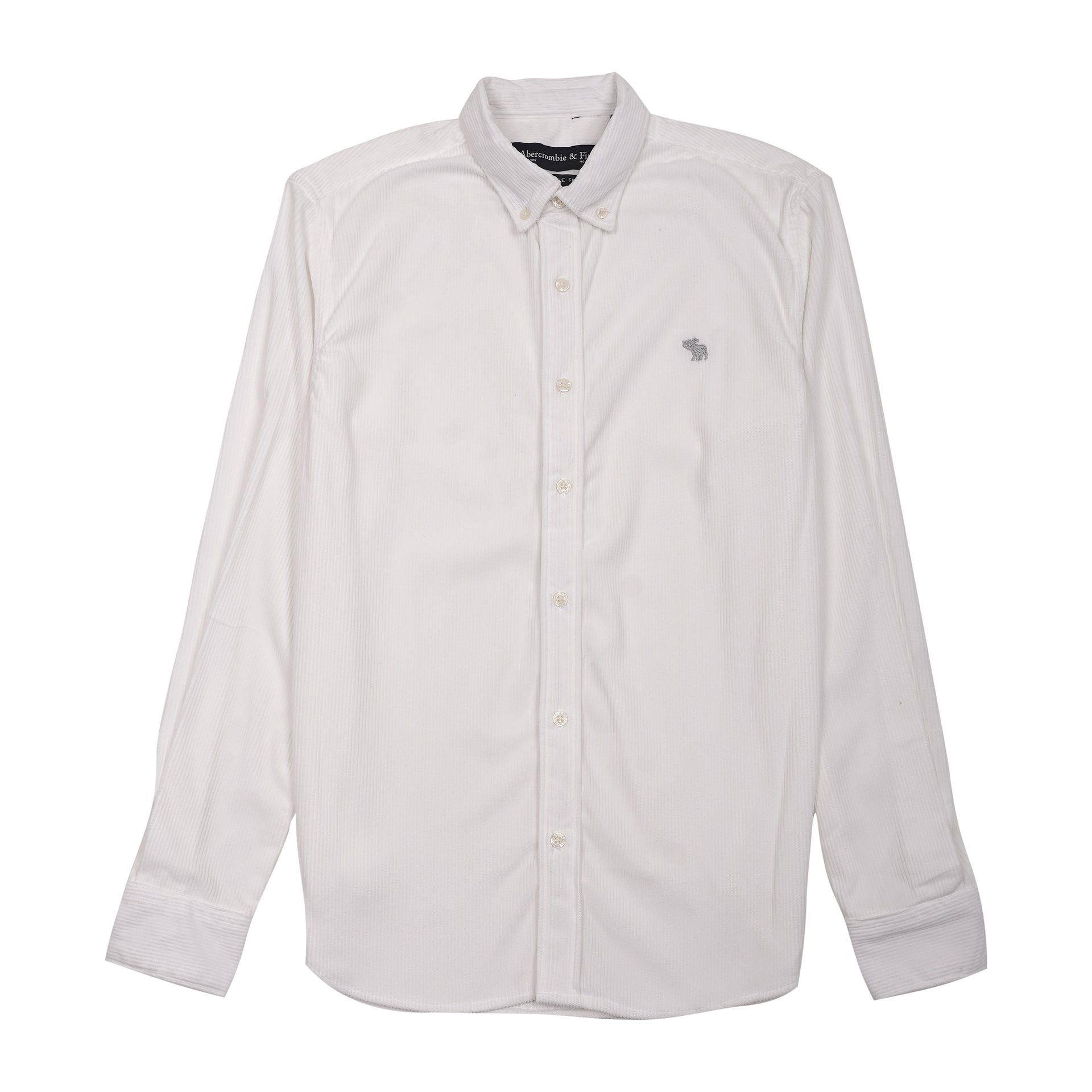 ABERCROMBIE & FITCH Pristine Ivory Tailored Fit Long Sleeve Shirt