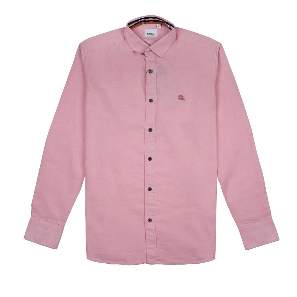 BURBERRY Seraphic Coral Tailored Fit Long Sleeve Button-Up Shirt