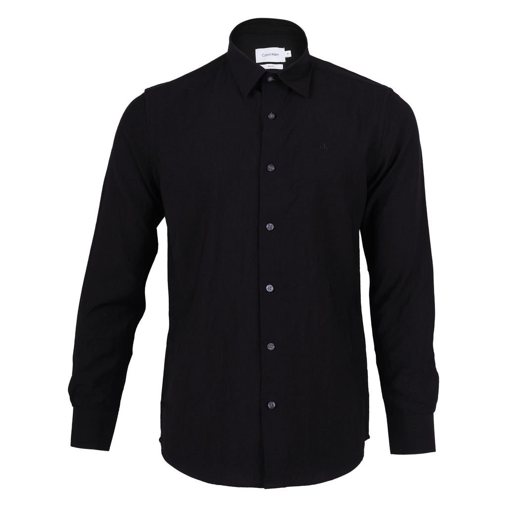 CALVIN KLEIN Midnight Noir Slim Fit Long Sleeve Dress Shirt