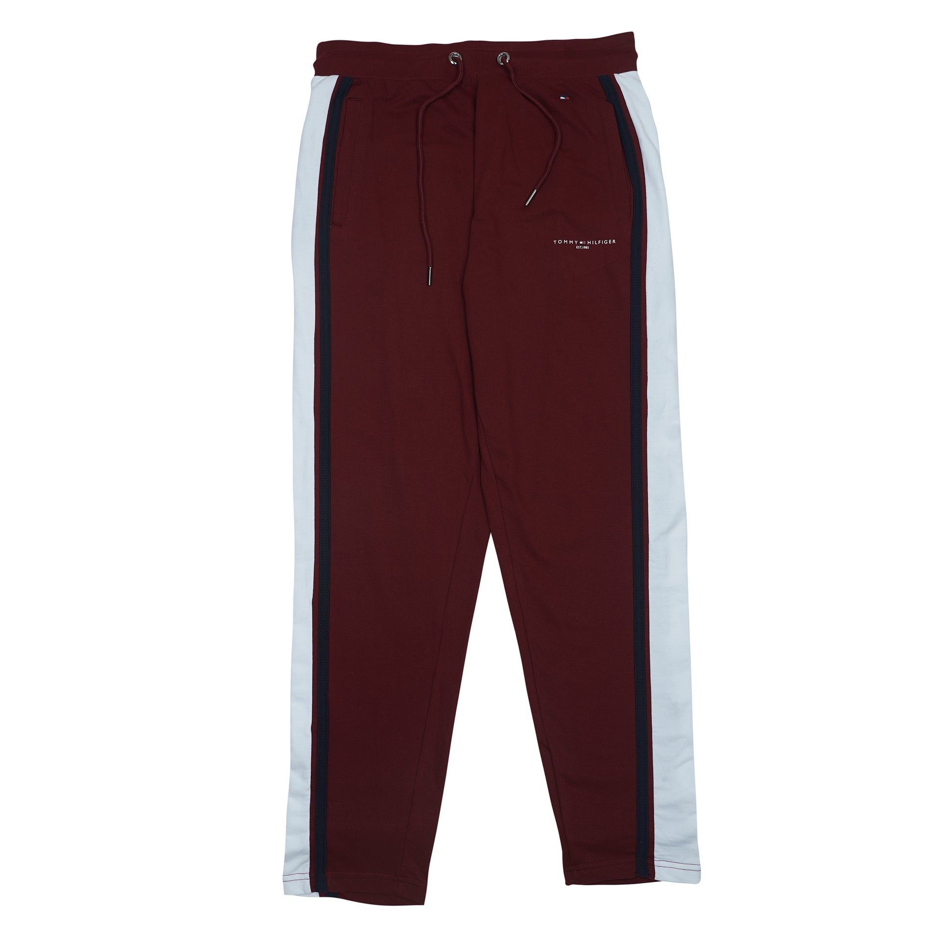 TOMMY HILFIGER Opulent Garnet Eclipse Tailored Fit Eco-Friendly Track Pants