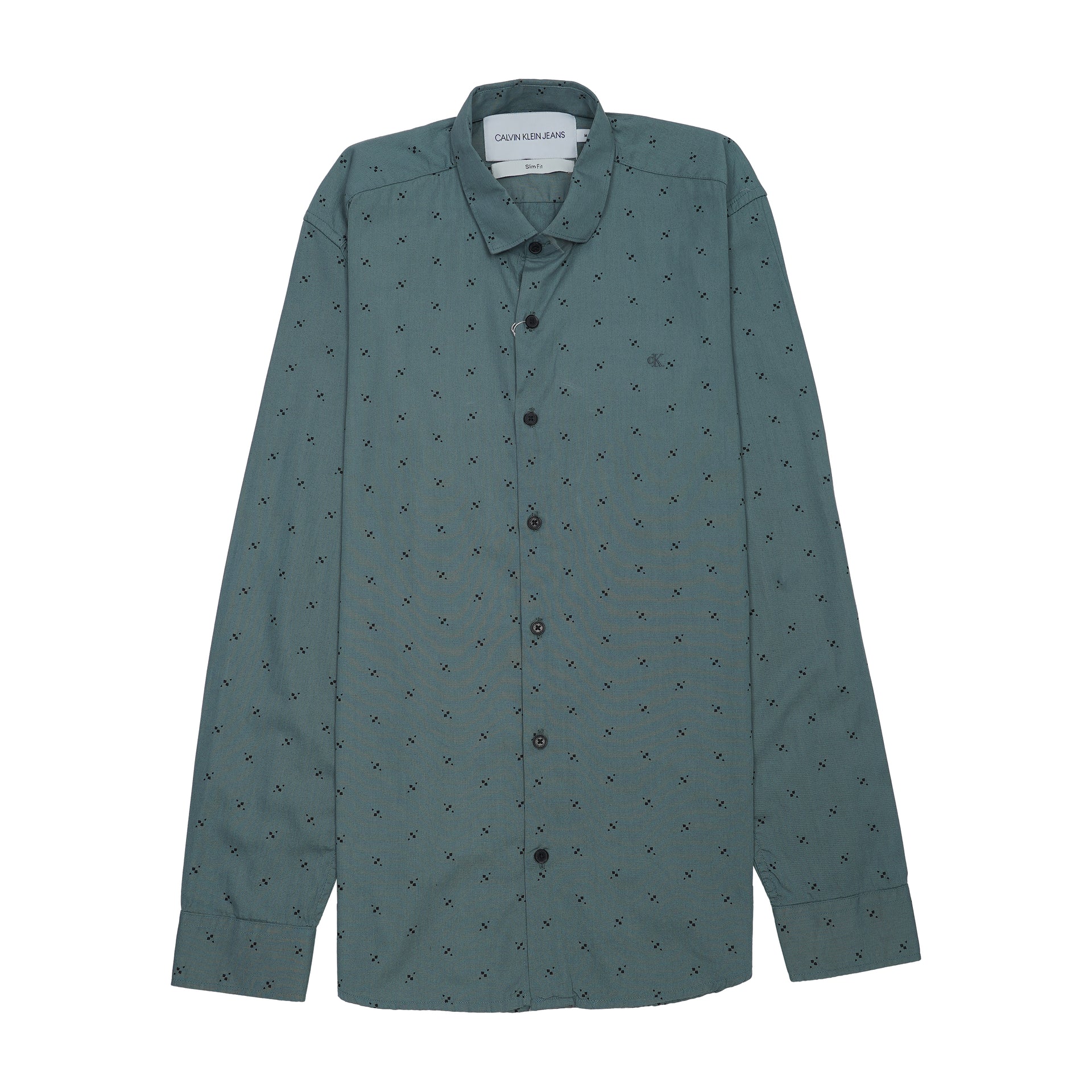 CALVIN KLEIN JEANS Radiant Teal Tailored Fit Long Sleeve Shirt