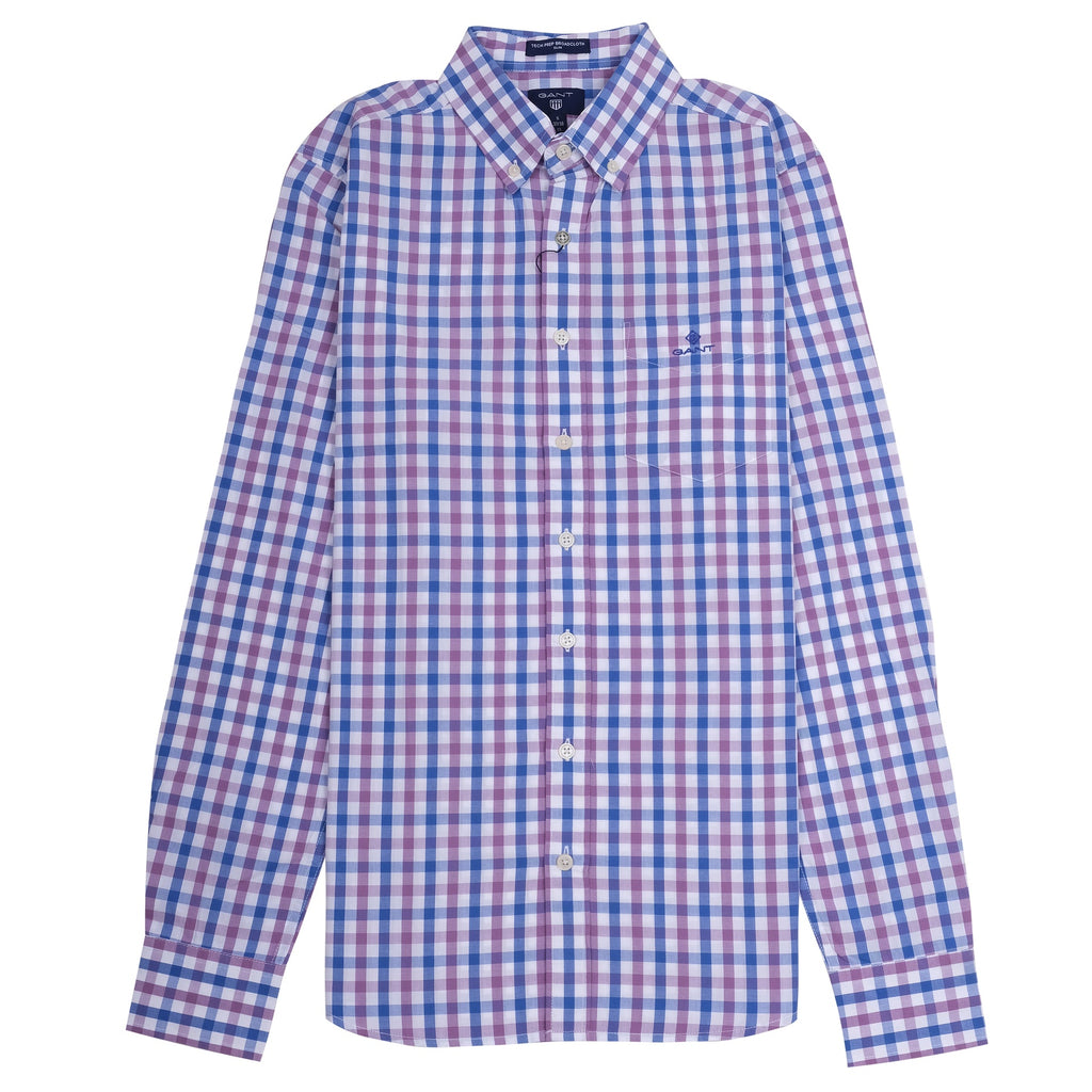 GANT Serene Lilac Slim Fit Long Sleeve Check Shirt