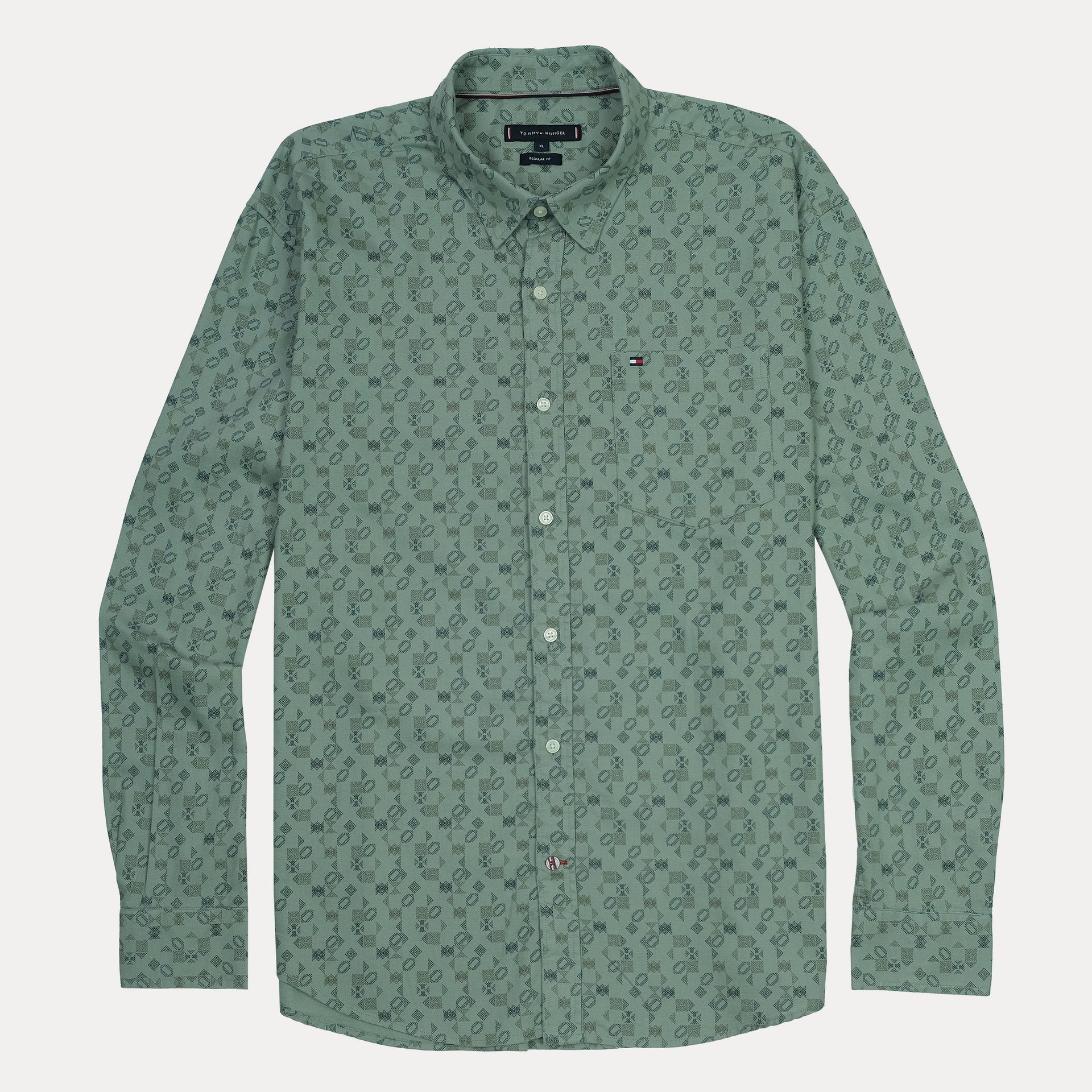 TOMMY HILFIGER Sage Fern Tailored Fit Long Sleeve Patterned Shirt