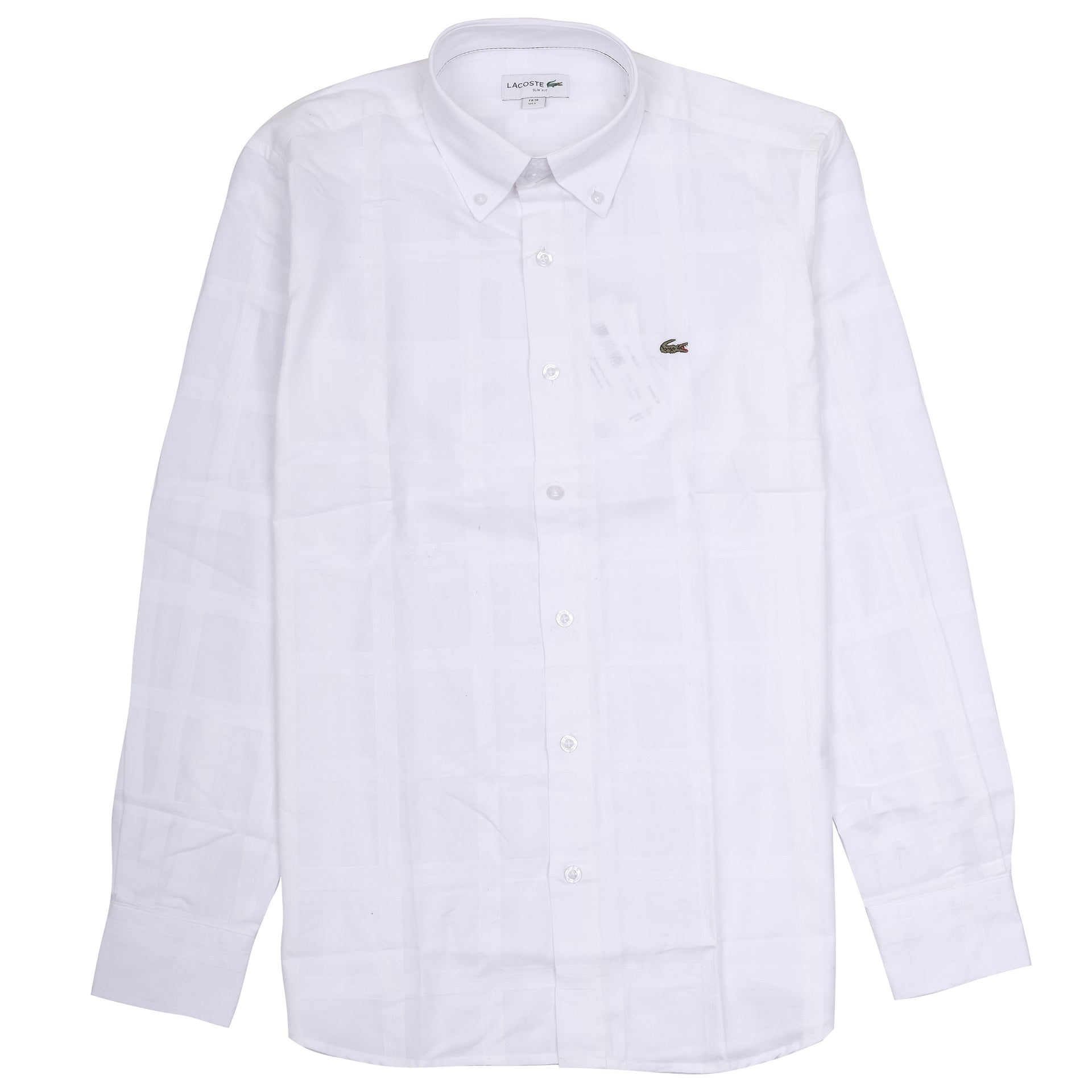 LACOSTE Frosted Pearl Classic Fit Textured Button-Up Shirt