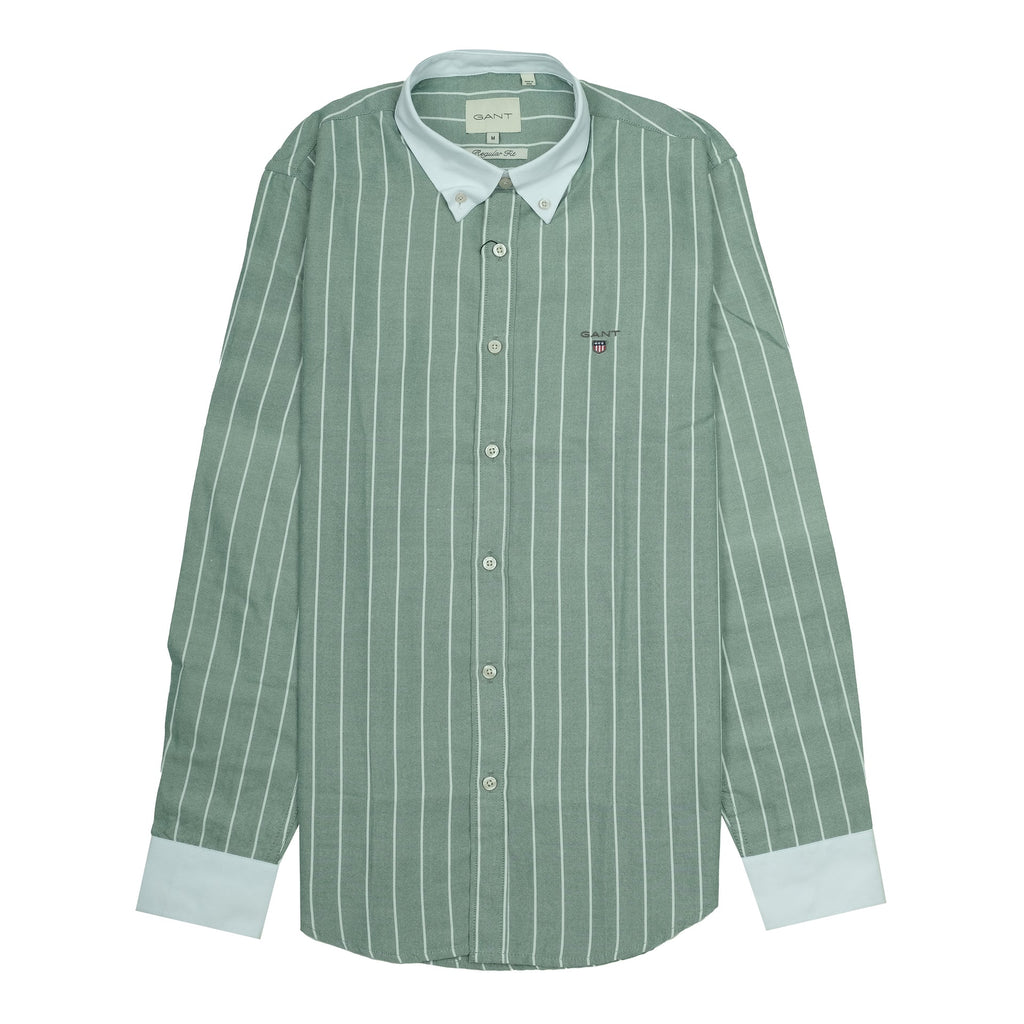 GANT Whispering Fern Regular Fit Long Sleeve Striped Shirt