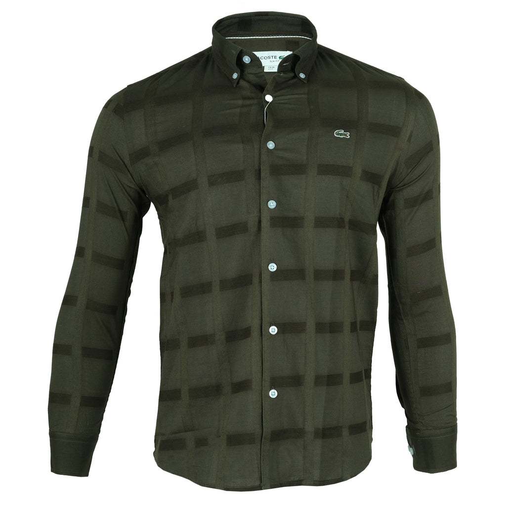 LACOSTE Forest Canopy Slim Fit Long Sleeve Shirt