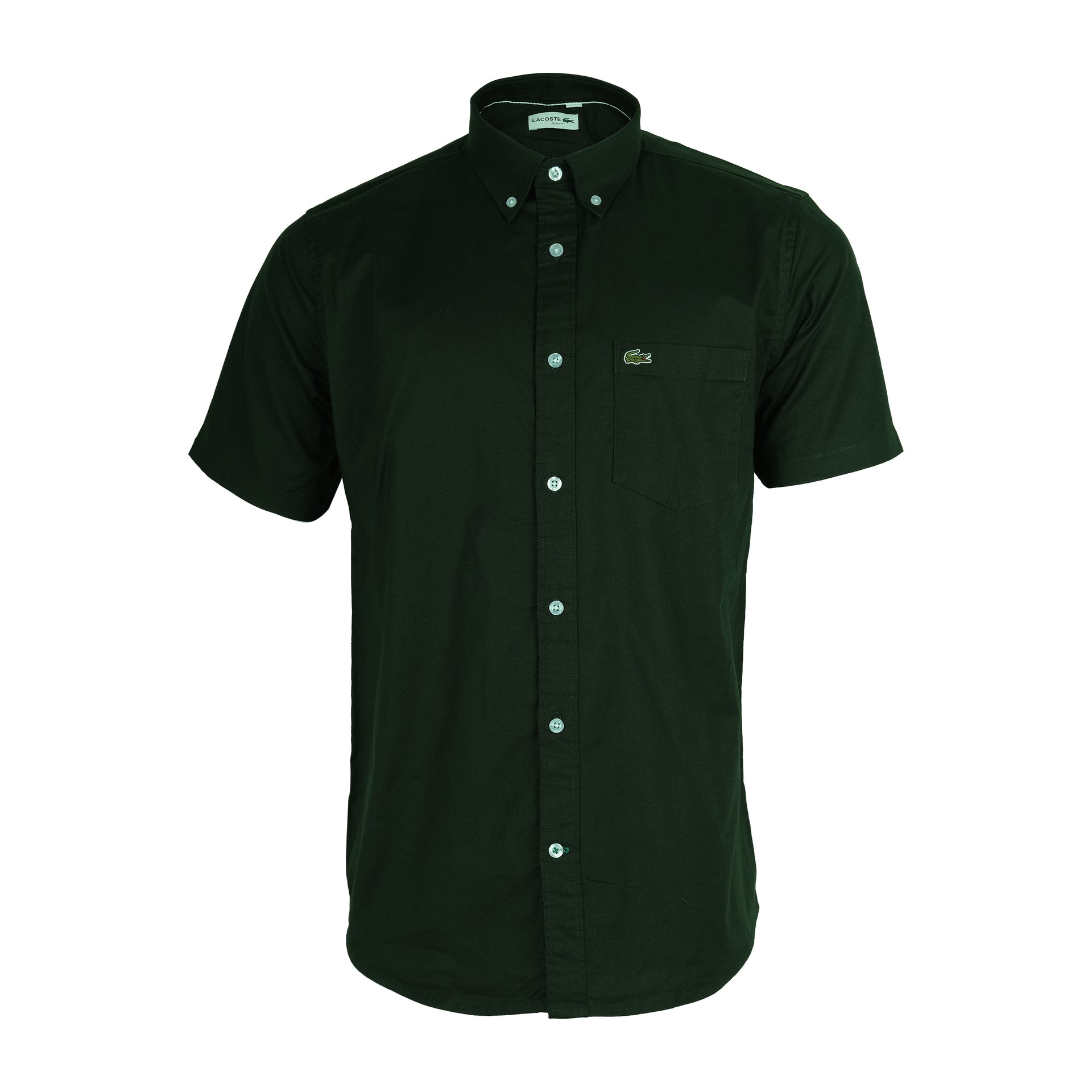 LACOSTE Forest Canopy Classic Fit Short Sleeve Button-Up Shirt