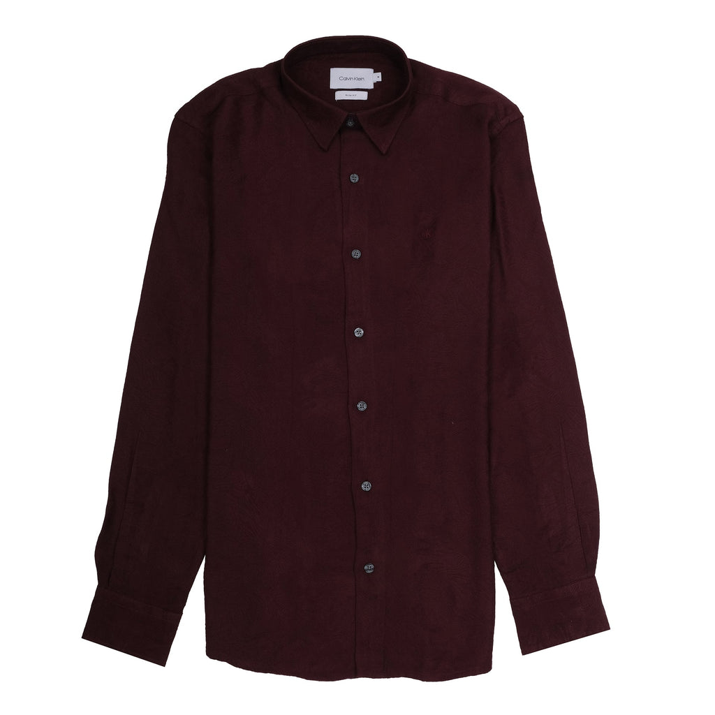 CALVIN KLEIN Crimson Blaze Tailored Fit Long Sleeve Shirt