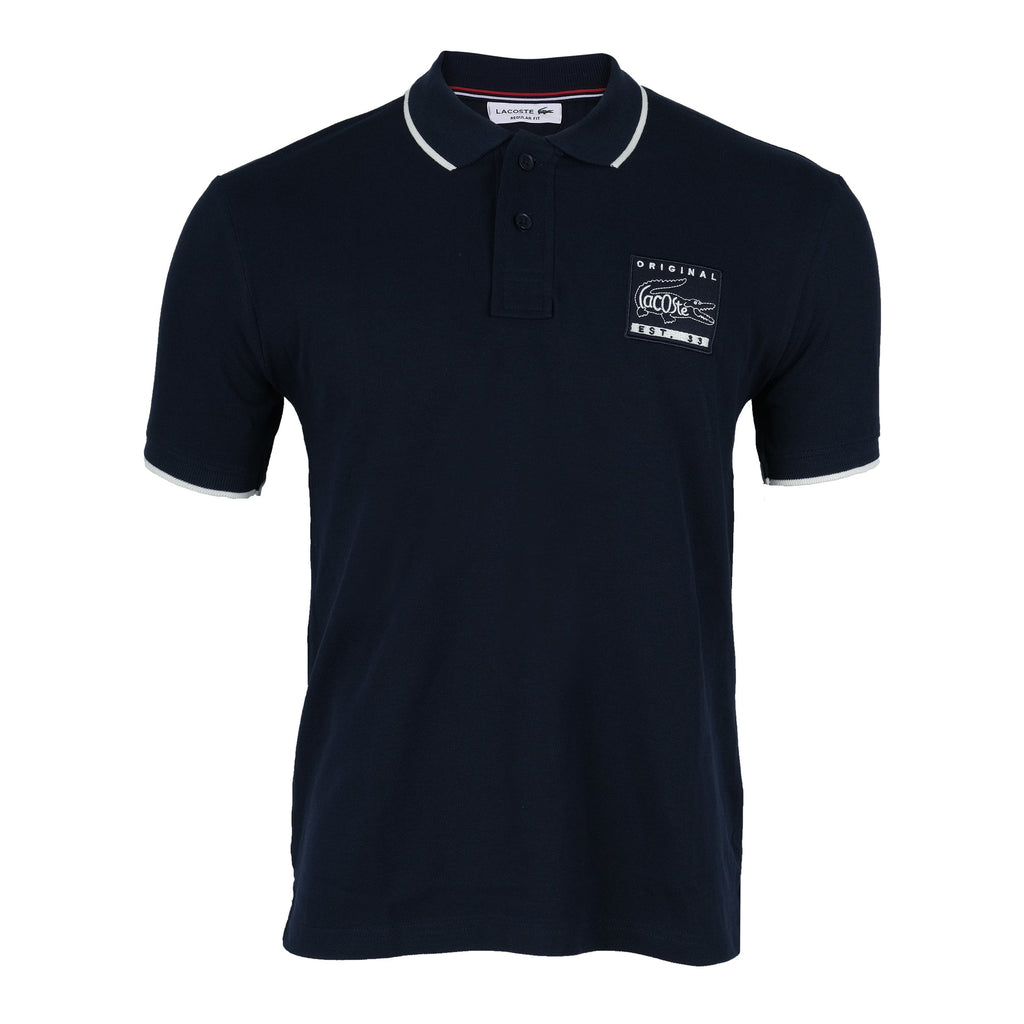LACOSTE Midnight Navy Classic Fit Polo Shirt with Contrast Trim