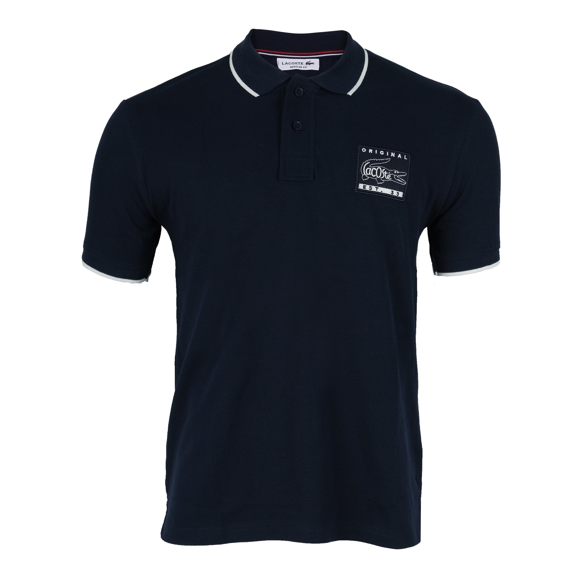 LACOSTE Midnight Navy Classic Fit Polo Shirt with Contrast Trim
