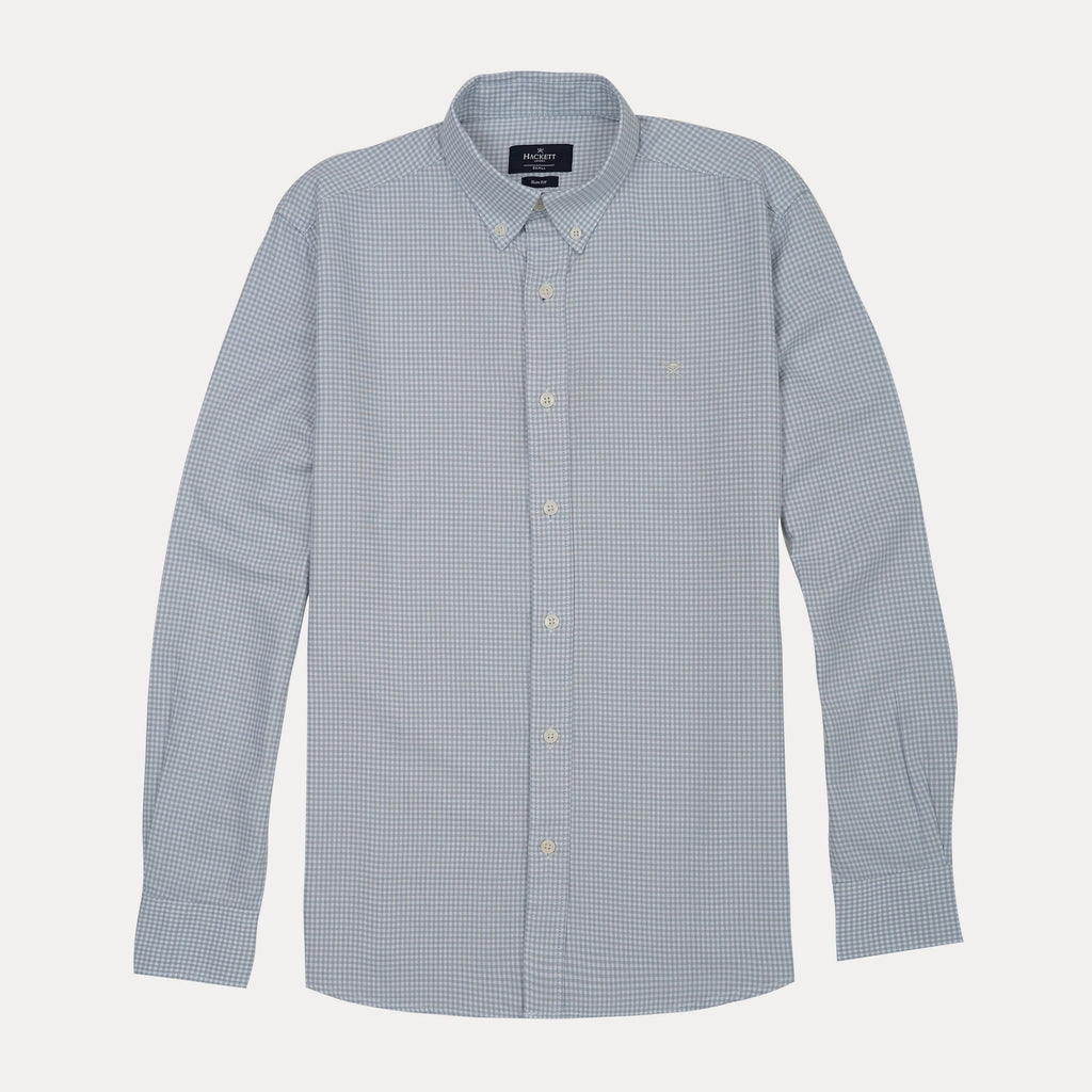 HACKETT Ocean Breeze Tailored Fit Long Sleeve Gingham Shirt
