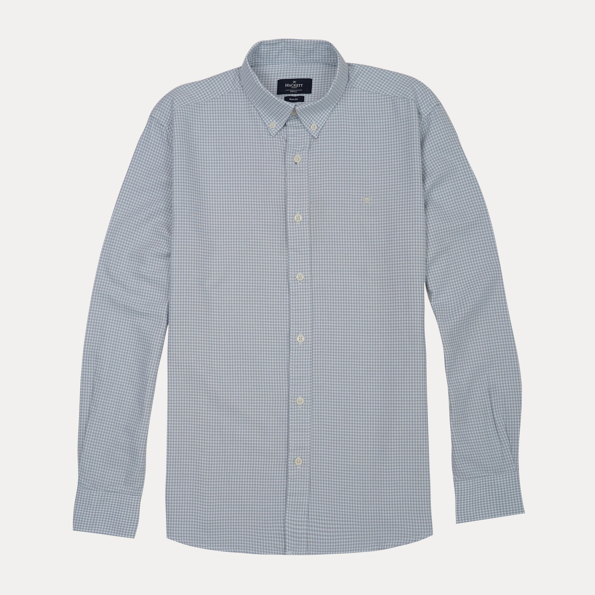 HACKETT Ocean Breeze Tailored Fit Long Sleeve Gingham Shirt