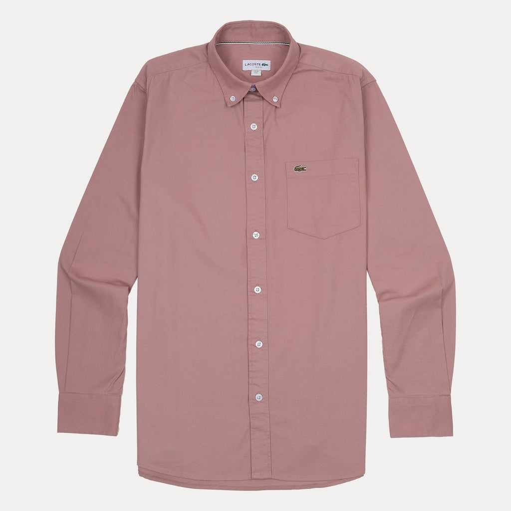 LACOSTE Blush Petal Classic Fit Long Sleeve Button-Up Shirt