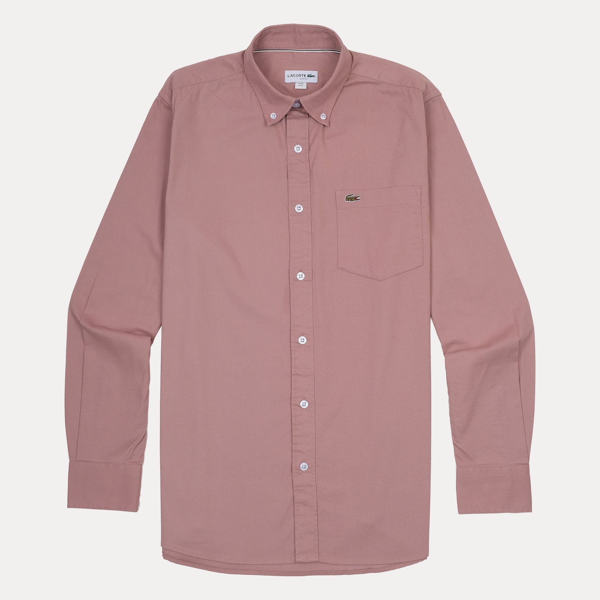 LACOSTE Blush Petal Classic Fit Long Sleeve Button-Up Shirt