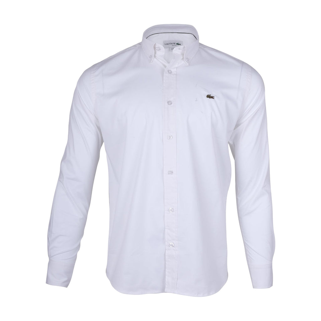 LACOSTE Cloud White Classic Fit Button-Down Shirt