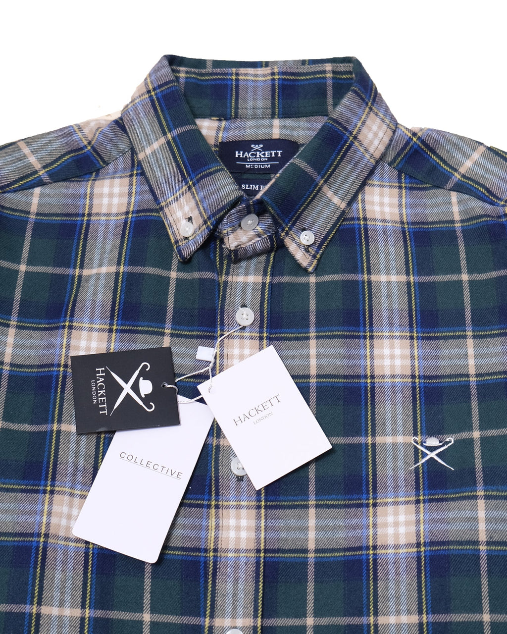 HACKETT LONDON Enchanted Forest Slim Fit Tartan Check Button-Down Shirt
