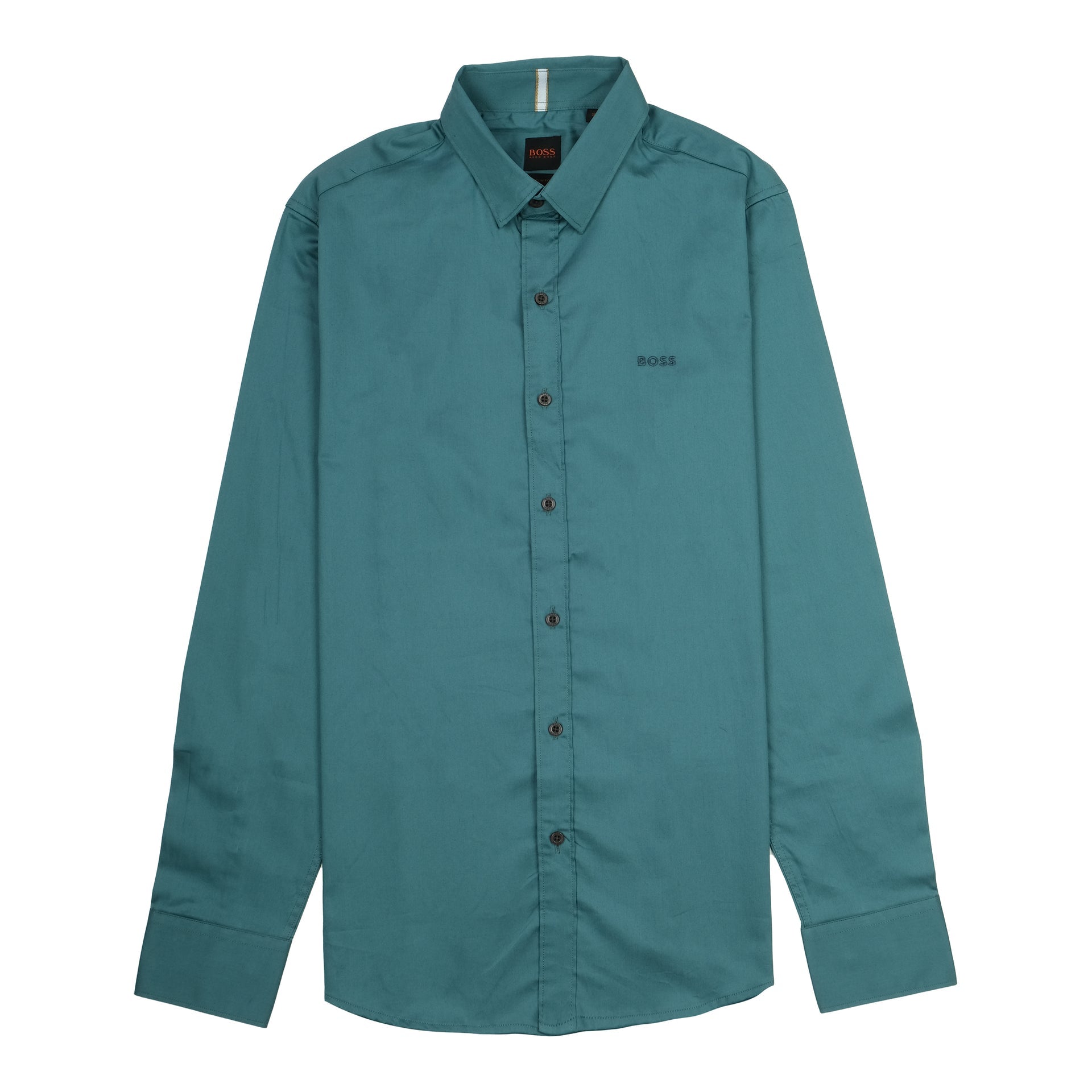 BOSS Oceanic Teal Slim Fit Long Sleeve Button-Up Shirt