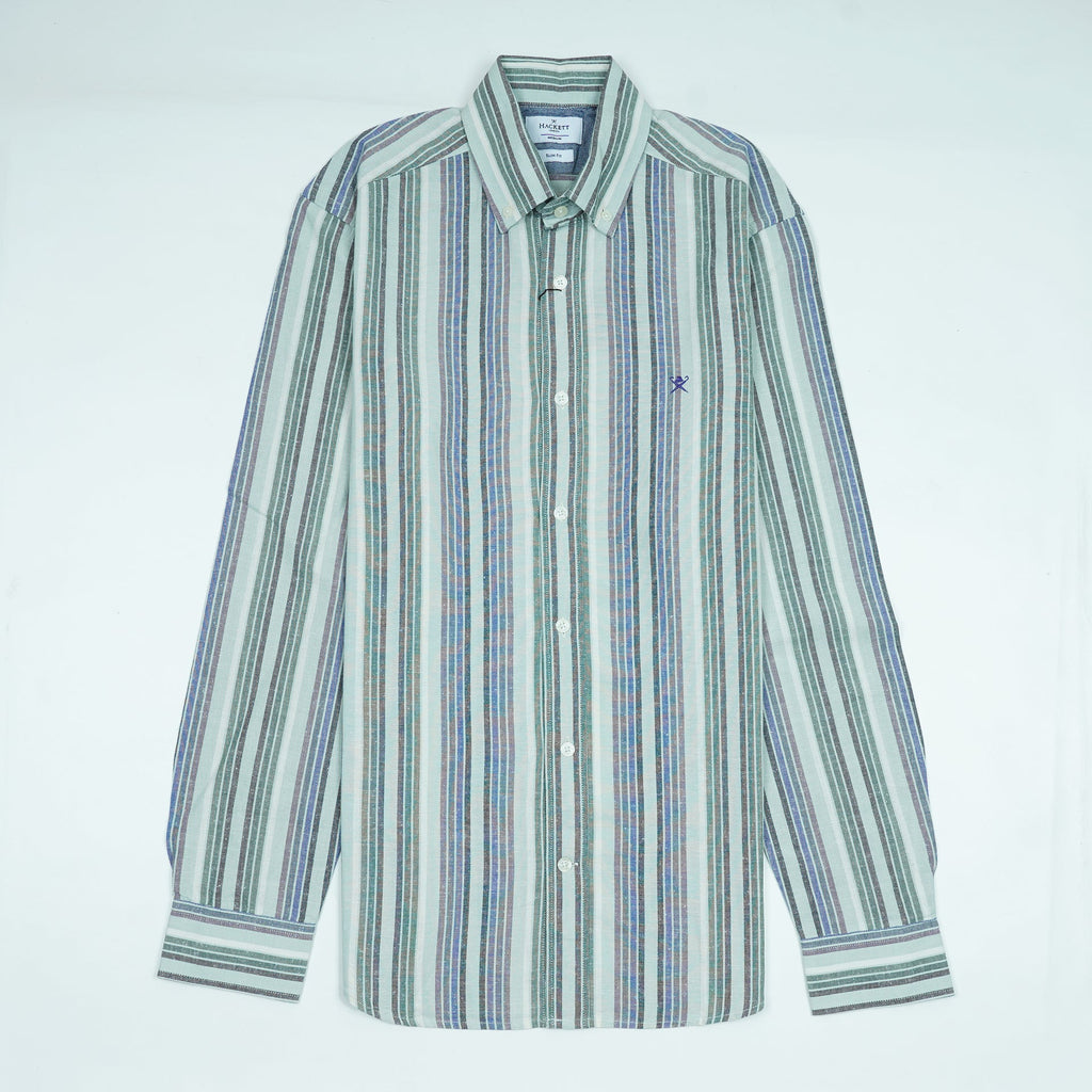 HACKETT Ocean Breeze Tailored Fit Long Sleeve Button-Up Shirt