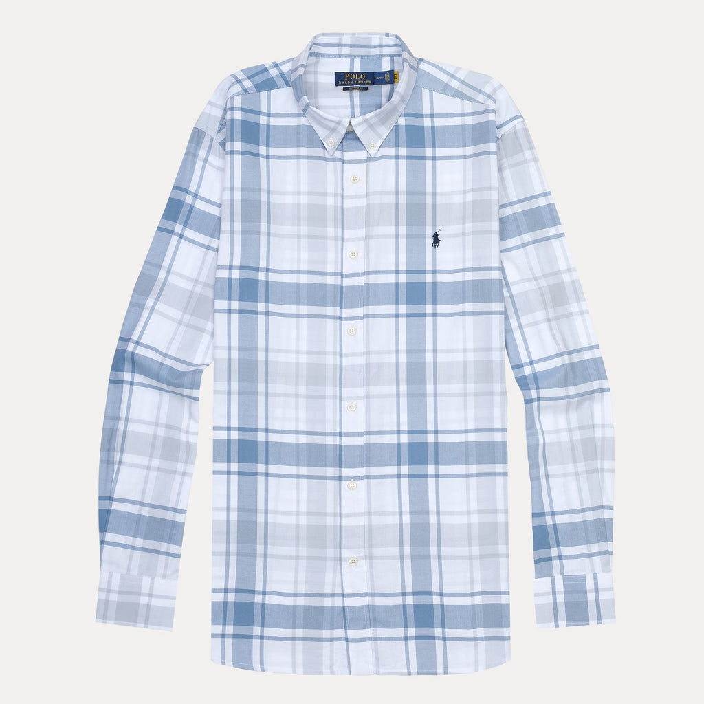 POLO RALPH LAUREN Serene Sky Classic Fit Long Sleeve Plaid Button-Down Shirt