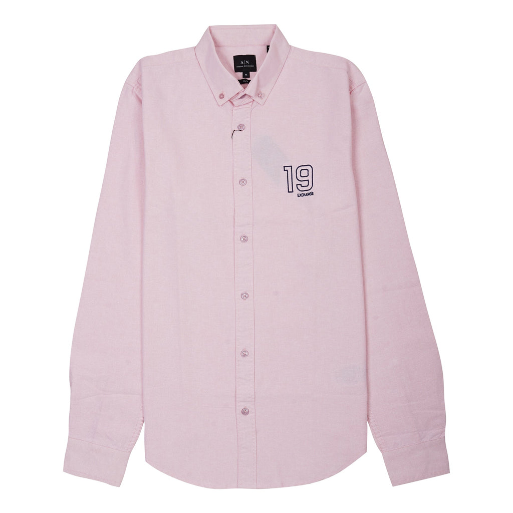 A|X EXCHANGE Blush Petal Tailored Fit Long Sleeve Button-Up Shirt
