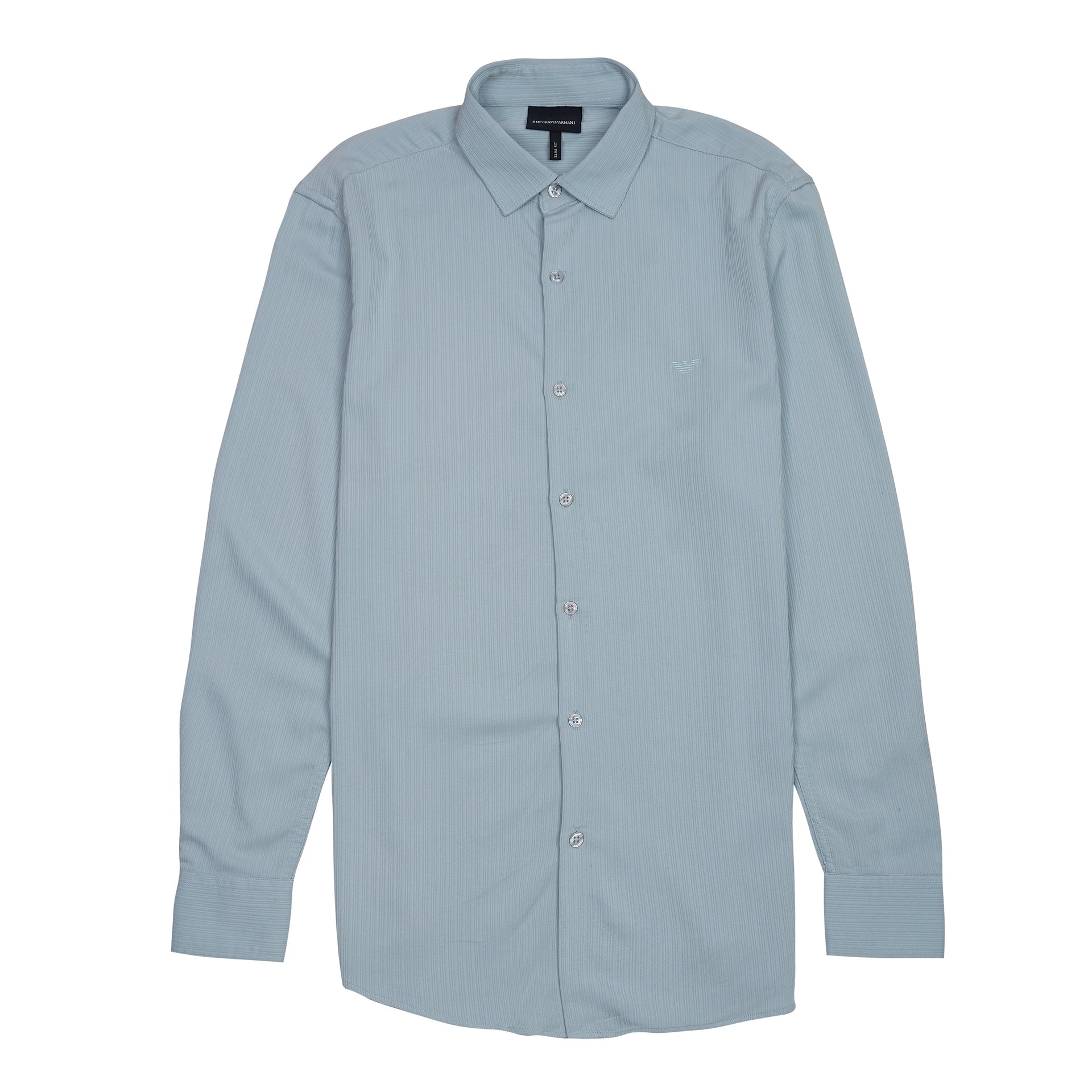 EMPORIO ARMANI Nebulous Lapis Aurora Tailored Fit Long Sleeve Shirt