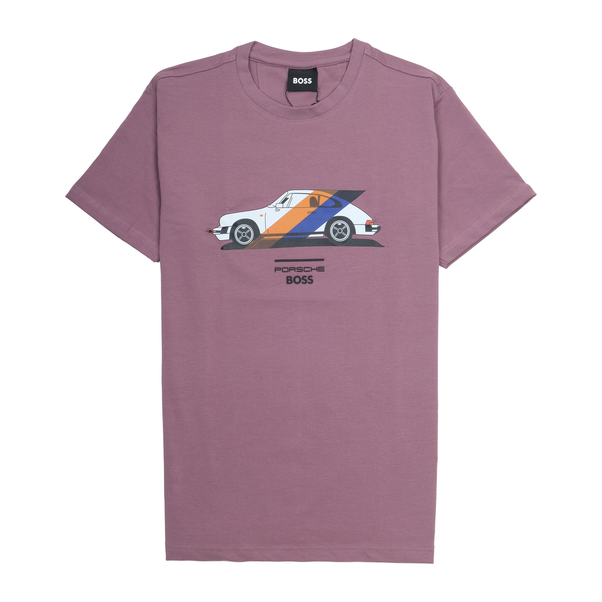 BOSS Amethyst Mist Graphic Cotton Crewneck Tee