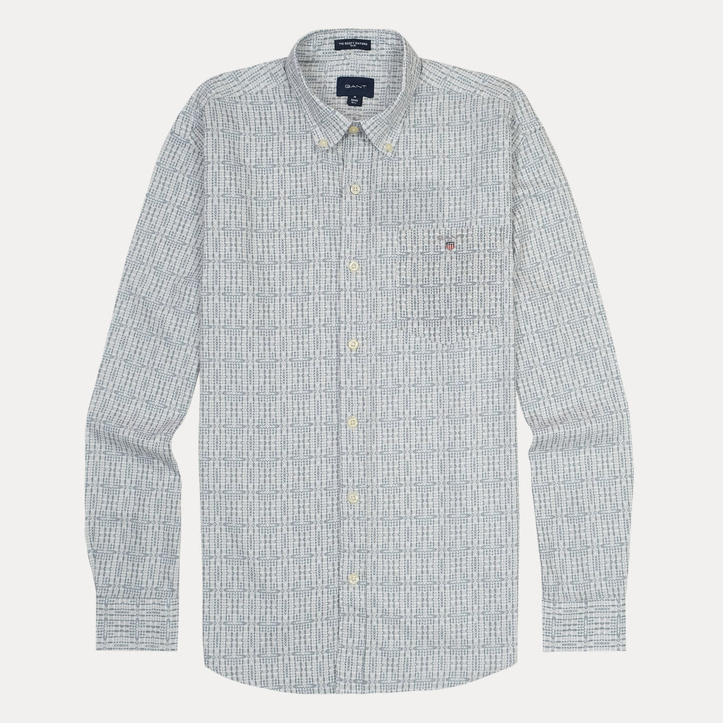 GANT Serene Aqua Classic Fit Long Sleeve Button-Down Shirt