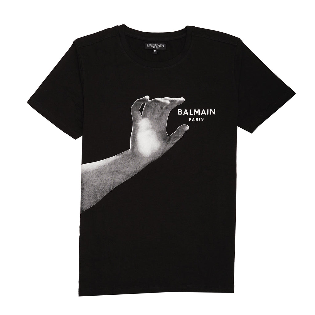 BALMAIN Midnight Shadow Slim Fit Graphic Cotton Tee