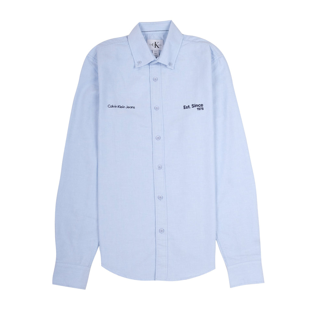 CALVIN KLEIN JEANS Celestial Blue Classic Fit Long Sleeve Button-Up Shirt