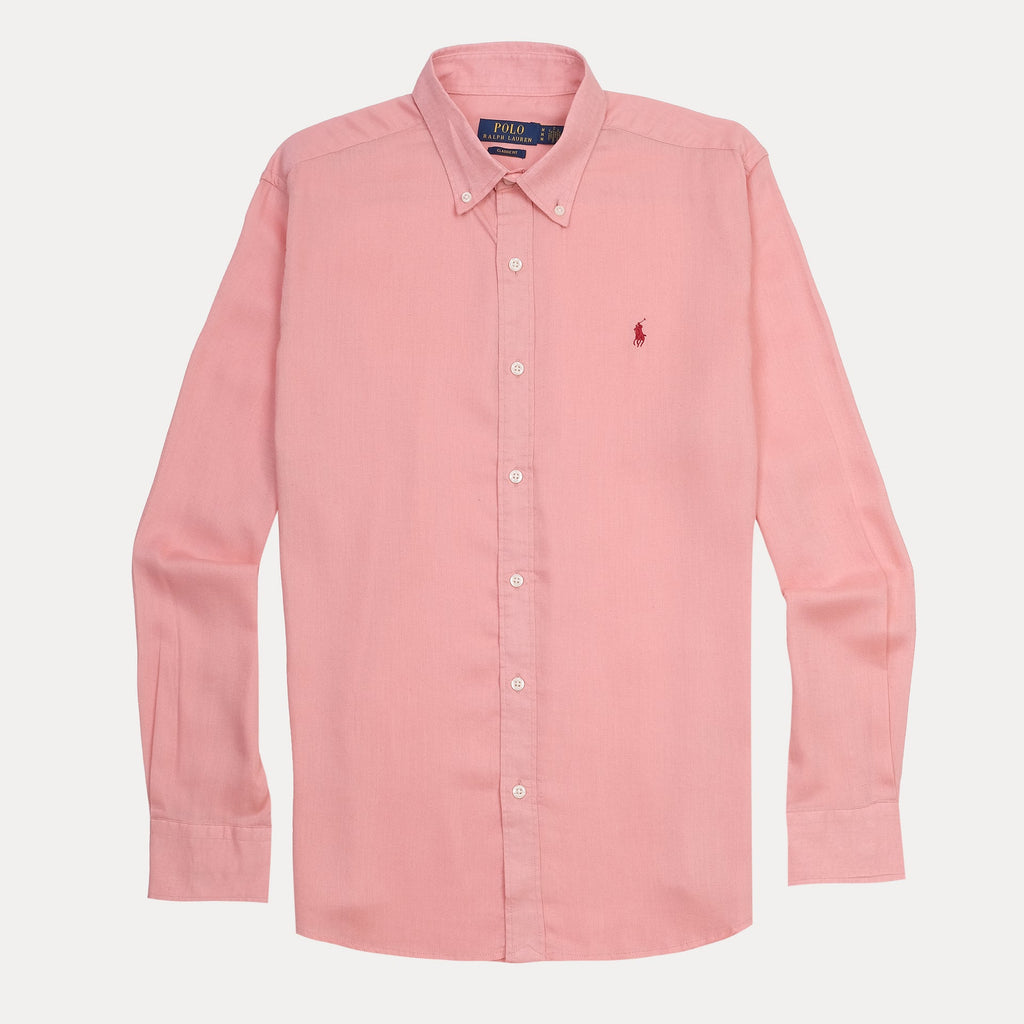 POLO RALPH LAUREN Blushing Petal Classic Relaxed Fit Long Sleeve Button-Up Shirt