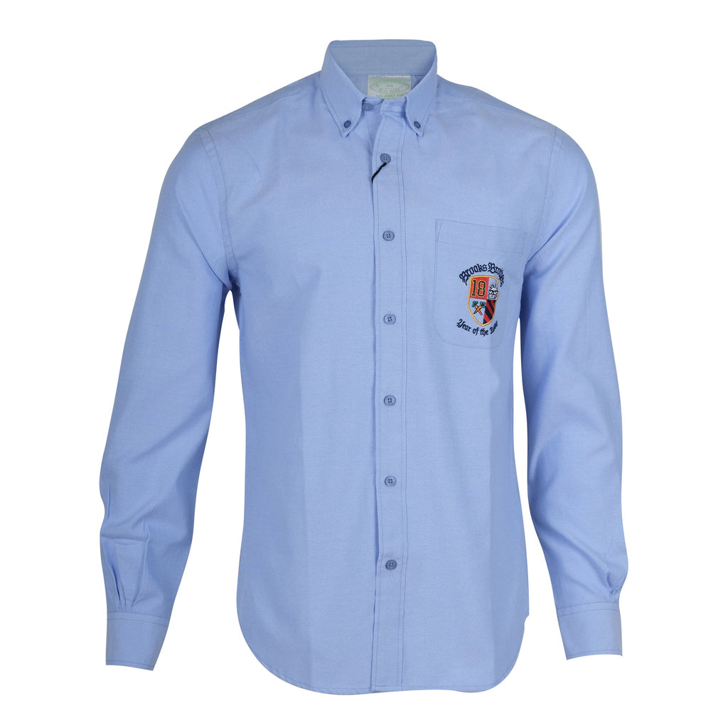 BROOKS BROTHERS Serene Sky Slim Fit Long Sleeve Button-Down Shirt