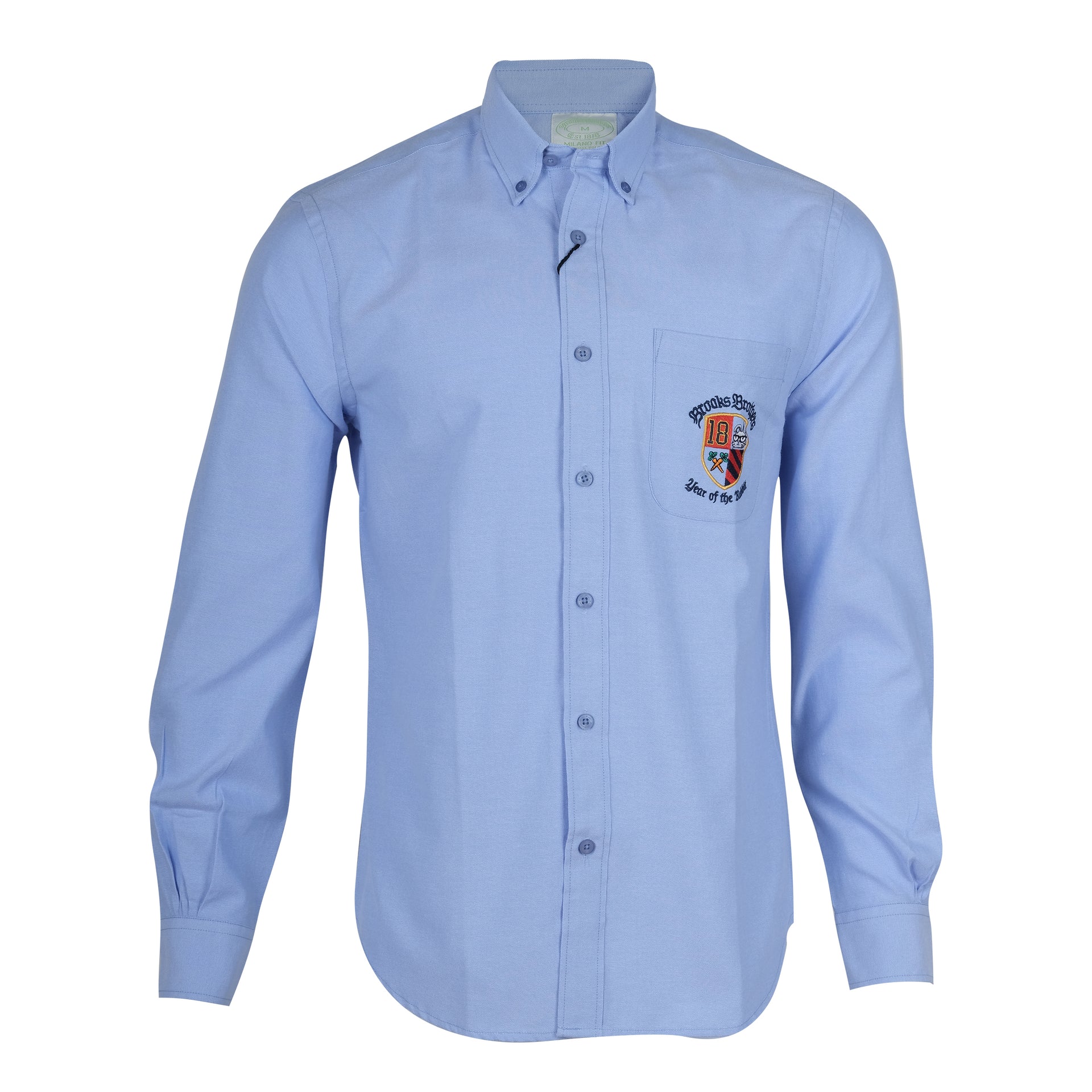 BROOKS BROTHERS Serene Sky Slim Fit Long Sleeve Button-Down Shirt