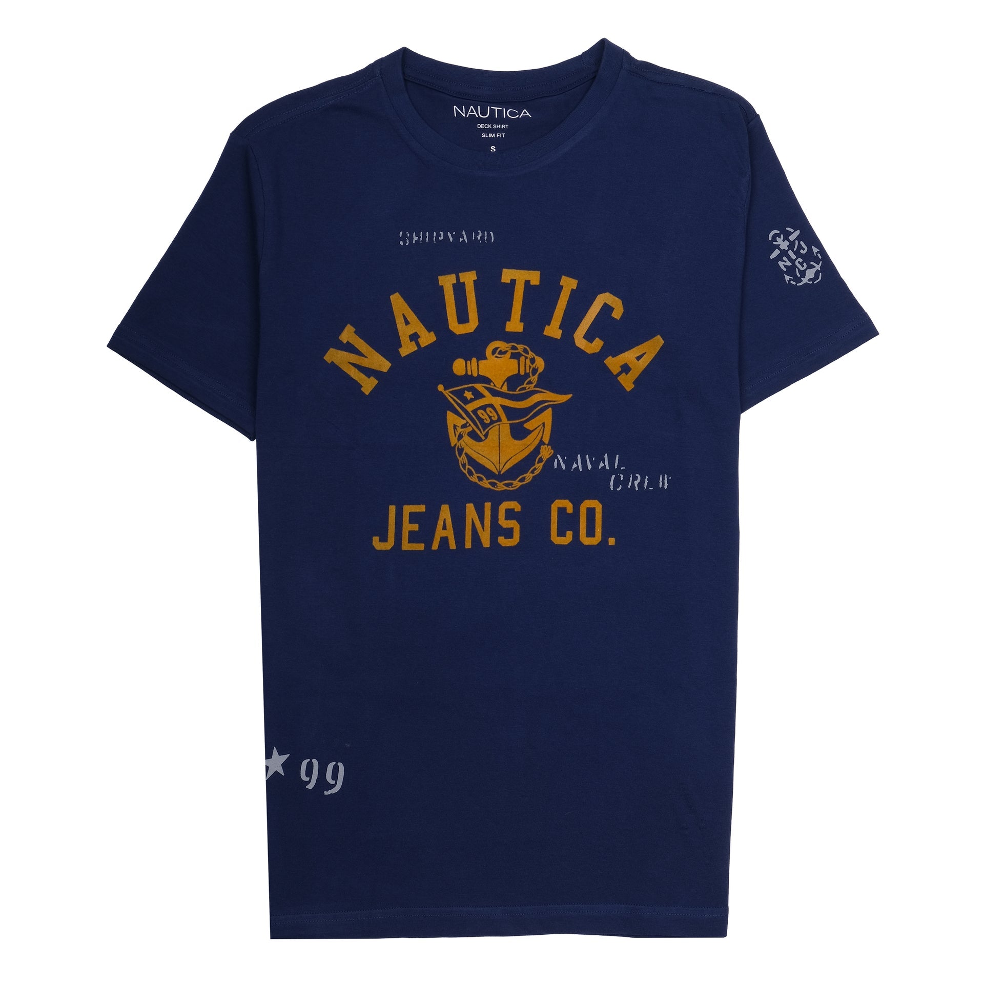 NAUTICA Deep Ocean Blue Slim Fit Short Sleeve Tee