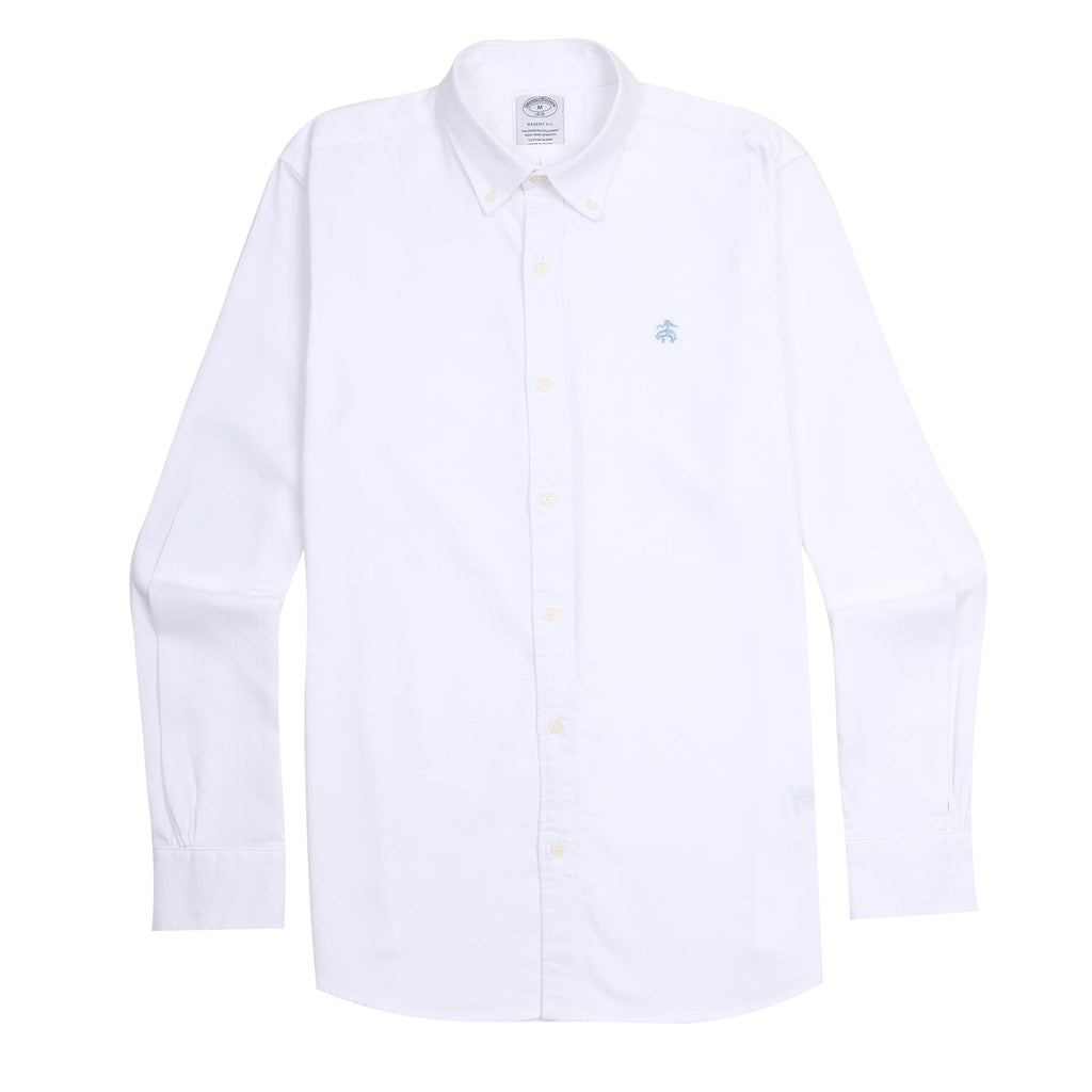 BROOKS BROTHERS Ethereal Pearl Tailored Fit Long Sleeve Stretch Cotton Dress Shirt