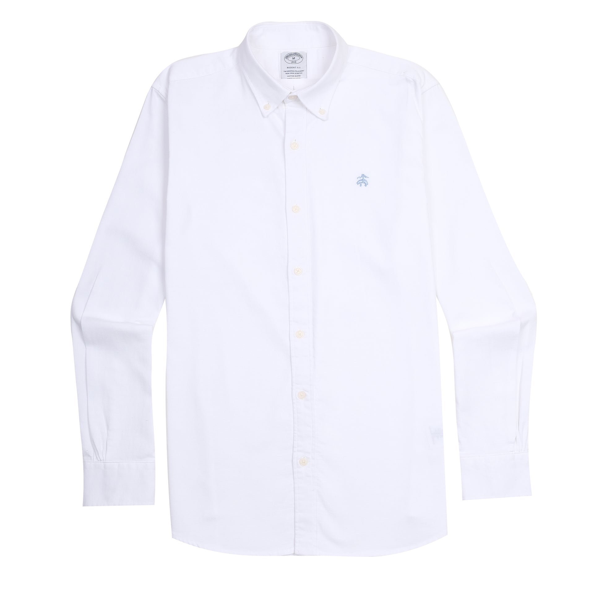 BROOKS BROTHERS Ethereal Pearl Tailored Fit Long Sleeve Stretch Cotton Dress Shirt