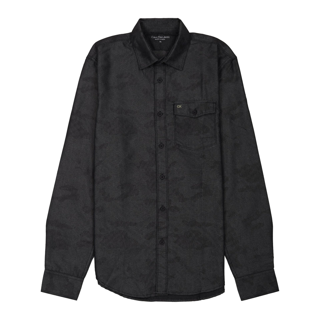 CALVIN KLEIN Obsidian Mist Tailored Fit Long Sleeve Shirt