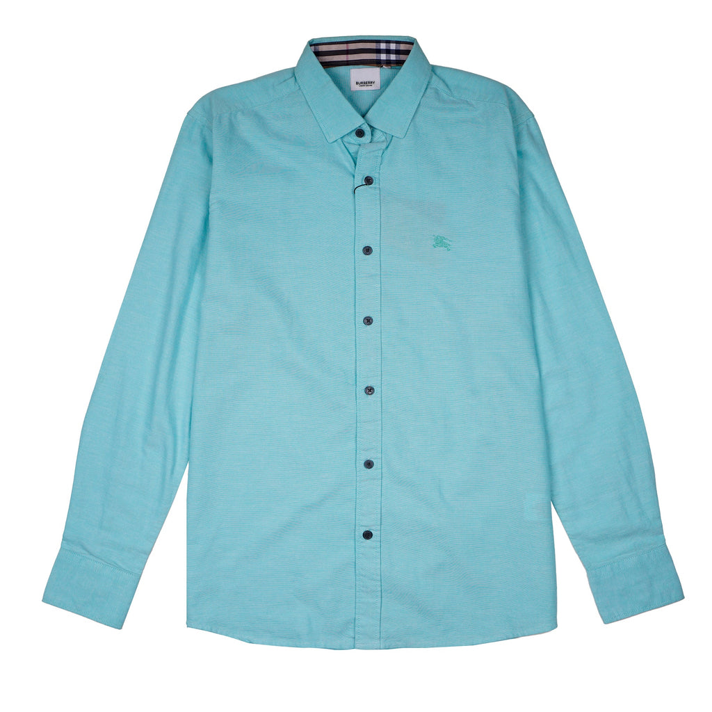 BURBERRY Opulent Aqua Classic Fit Long Sleeve Shirt