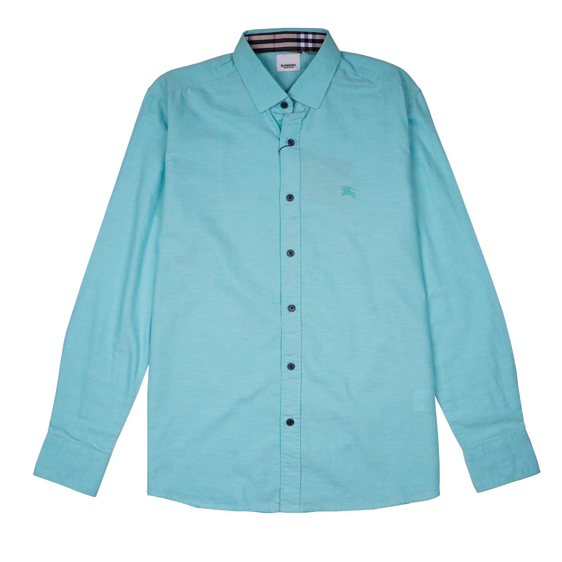 BURBERRY Opulent Aqua Classic Fit Long Sleeve Shirt