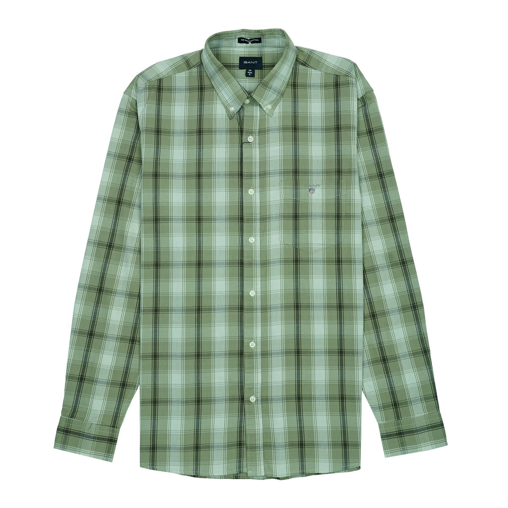GANT Enchanted Sage Tailored Fit Long Sleeve Flannel Shirt