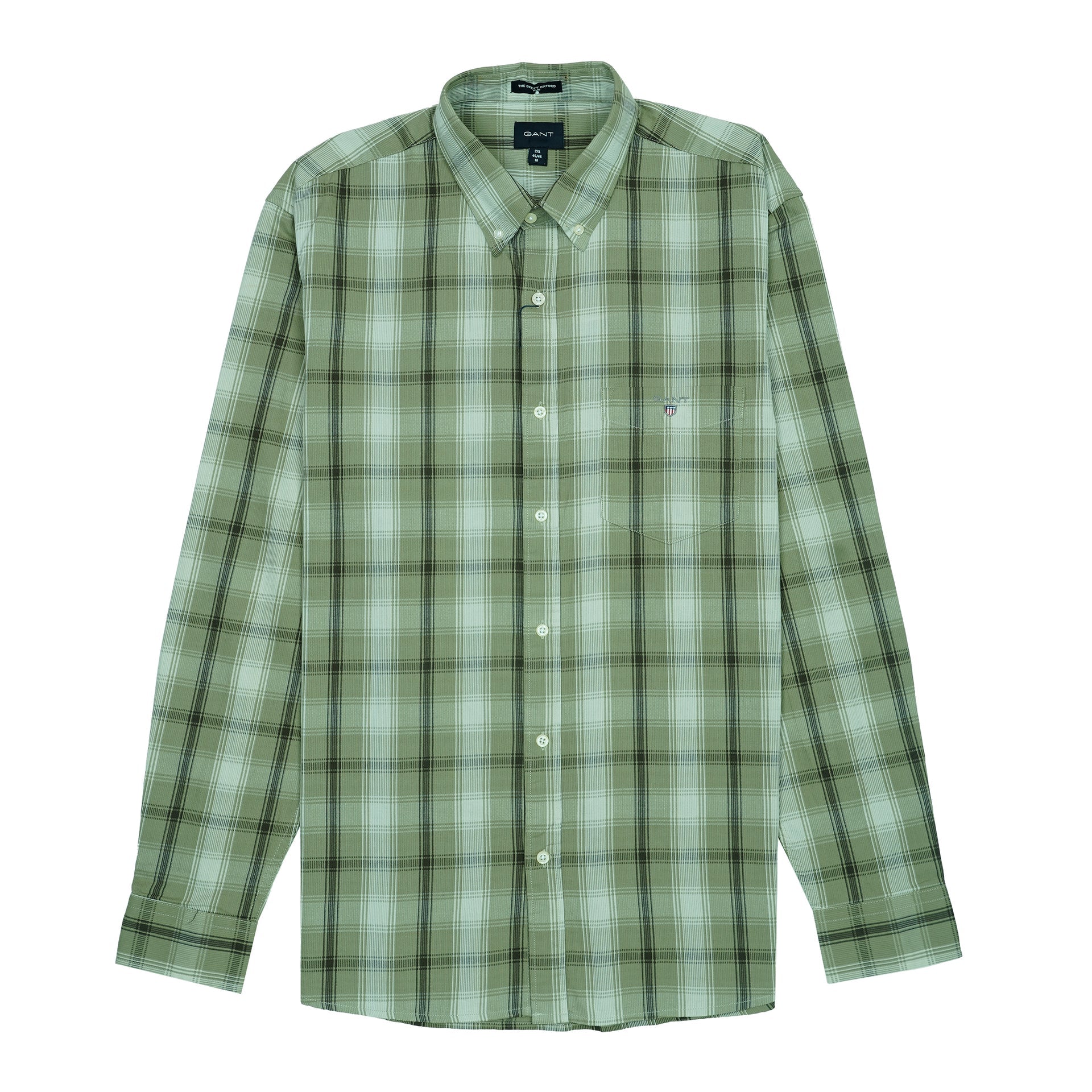GANT Enchanted Sage Tailored Fit Long Sleeve Flannel Shirt