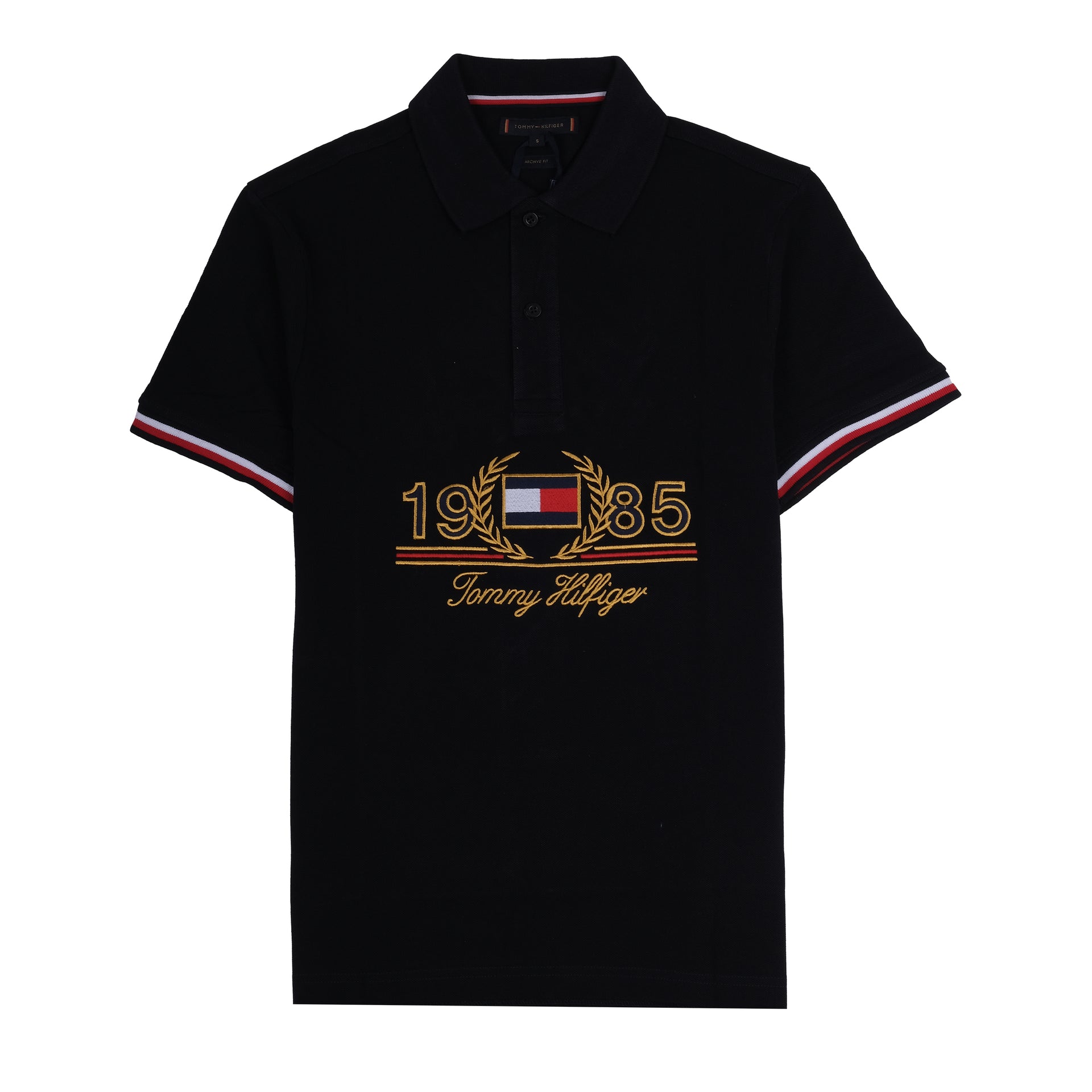 TOMMY HILFIGER Midnight Obsidian Slim Fit Organic Cotton Polo Shirt