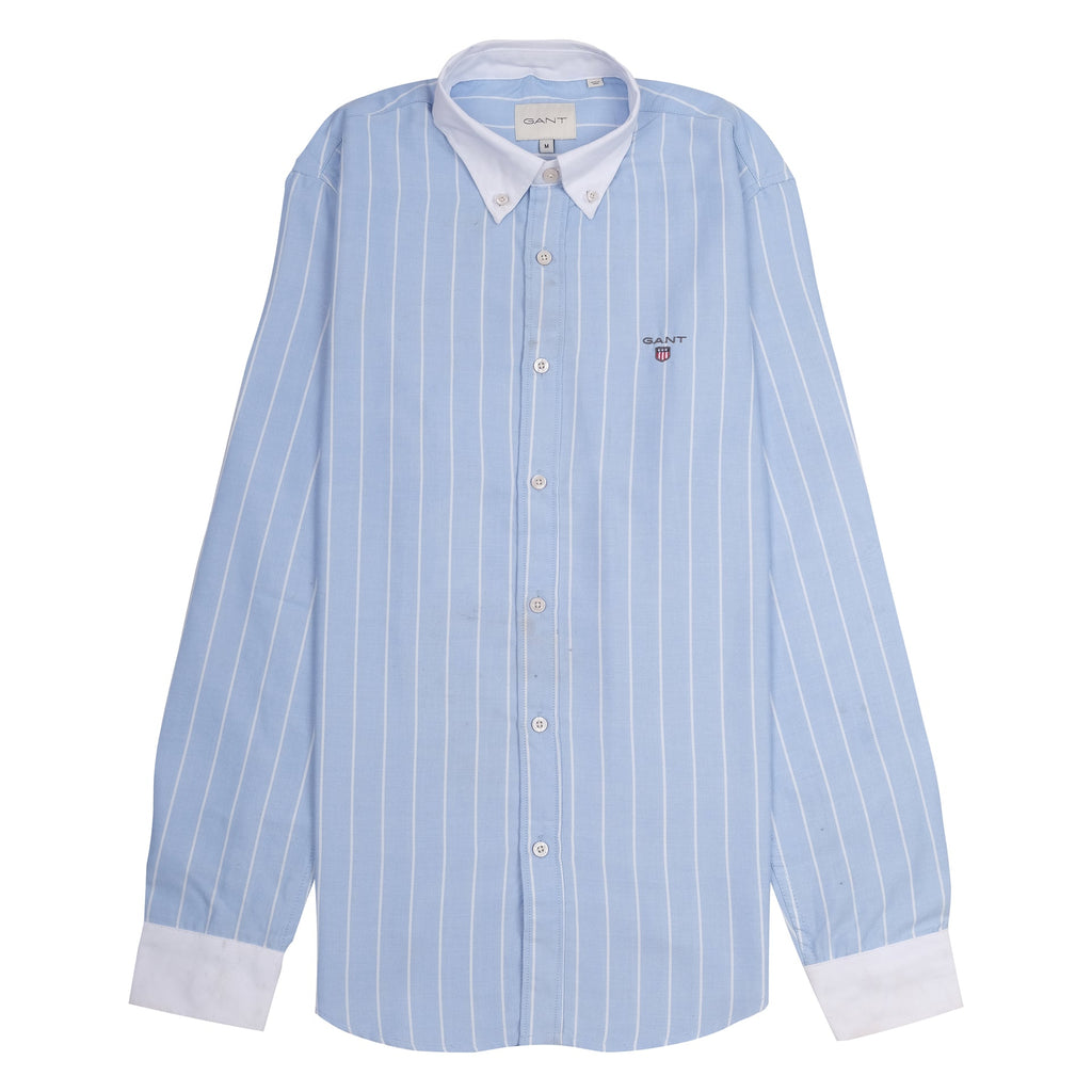 GANT Celestial Aqua Classic Fit Long Sleeve Striped Shirt