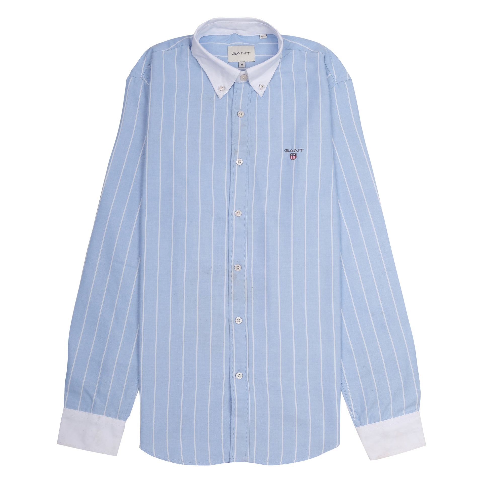 GANT Celestial Aqua Classic Fit Long Sleeve Striped Shirt