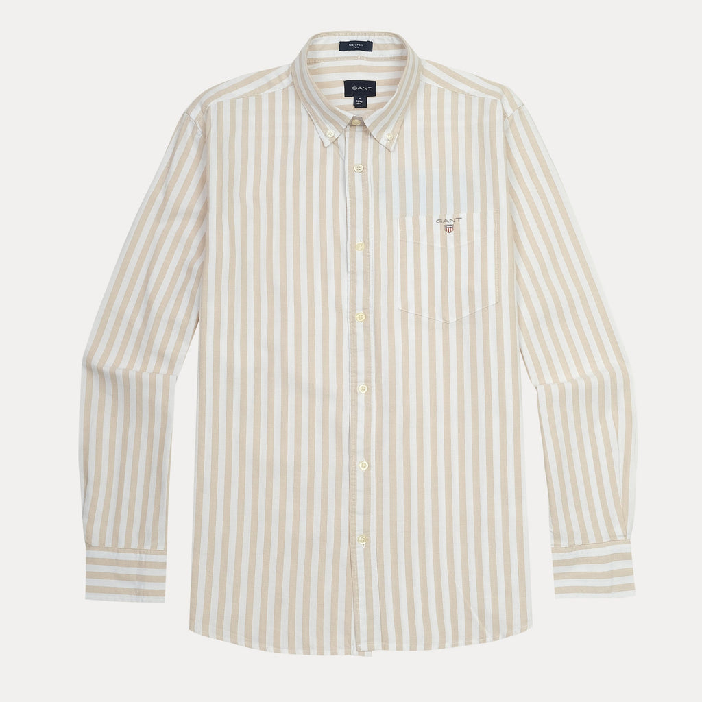 GANT Whispering Sand Tailored Fit Long Sleeve Button-Down Shirt
